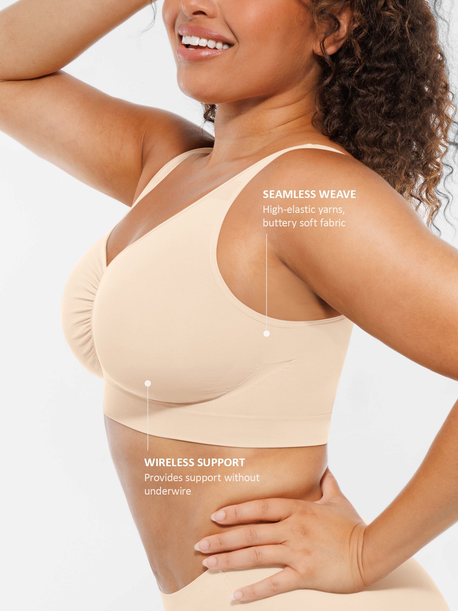 Feelingirl Seamless Wide Straps Everyday Bra