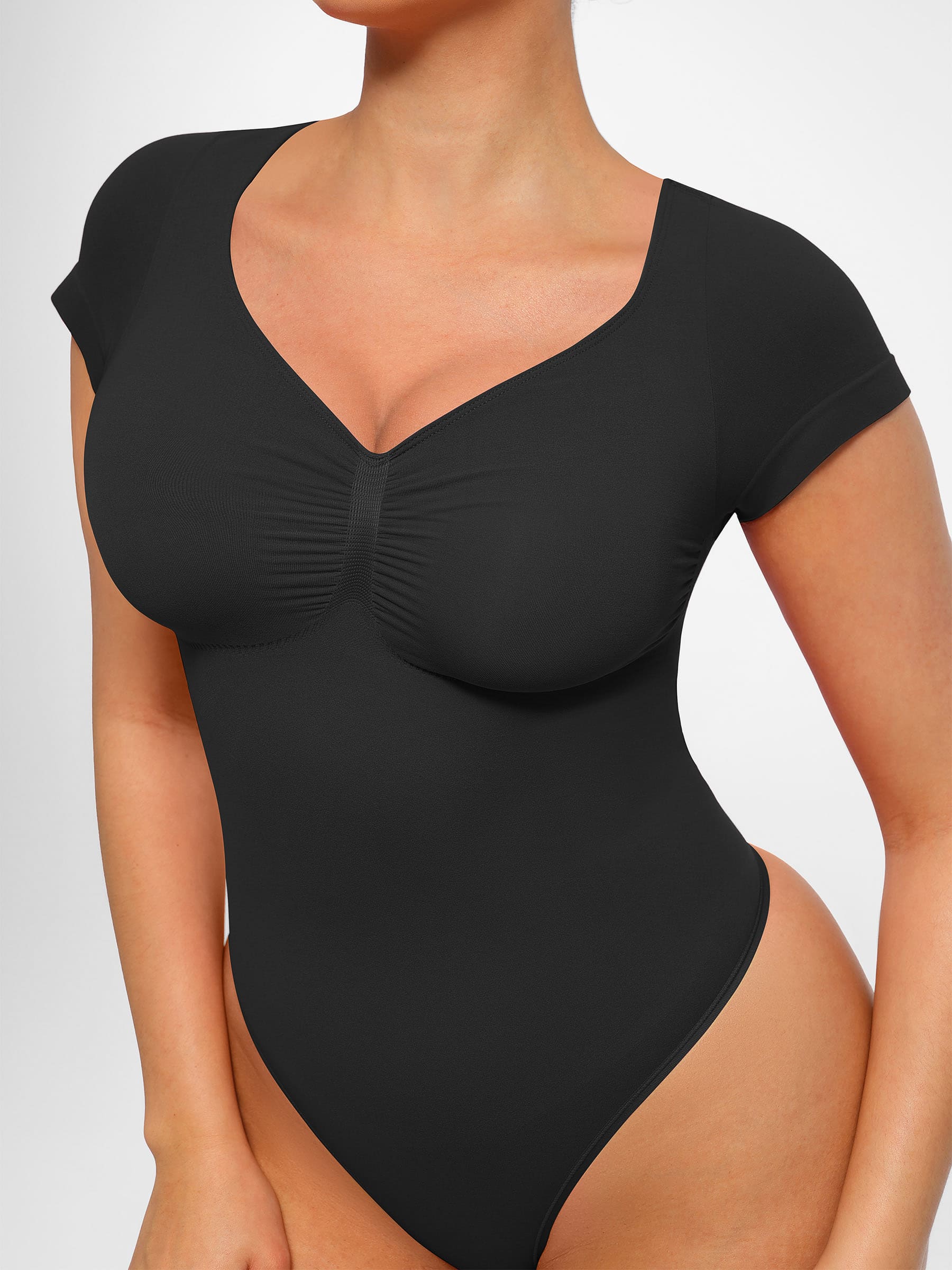 Feelingirl Tummy Control Seamless Short-Sleeve Bodysuit [BOGO]