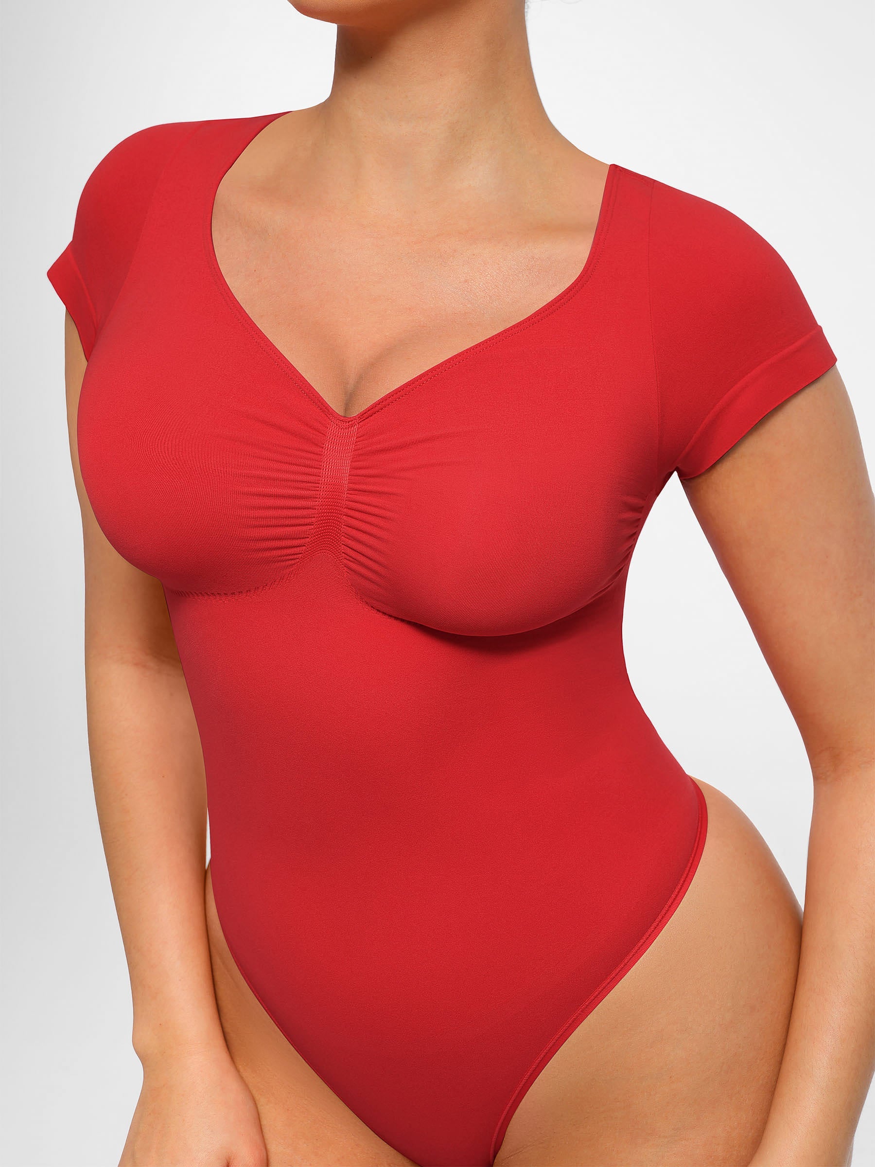 Feelingirl Tummy Control Seamless Short-Sleeve Bodysuit [BOGO]