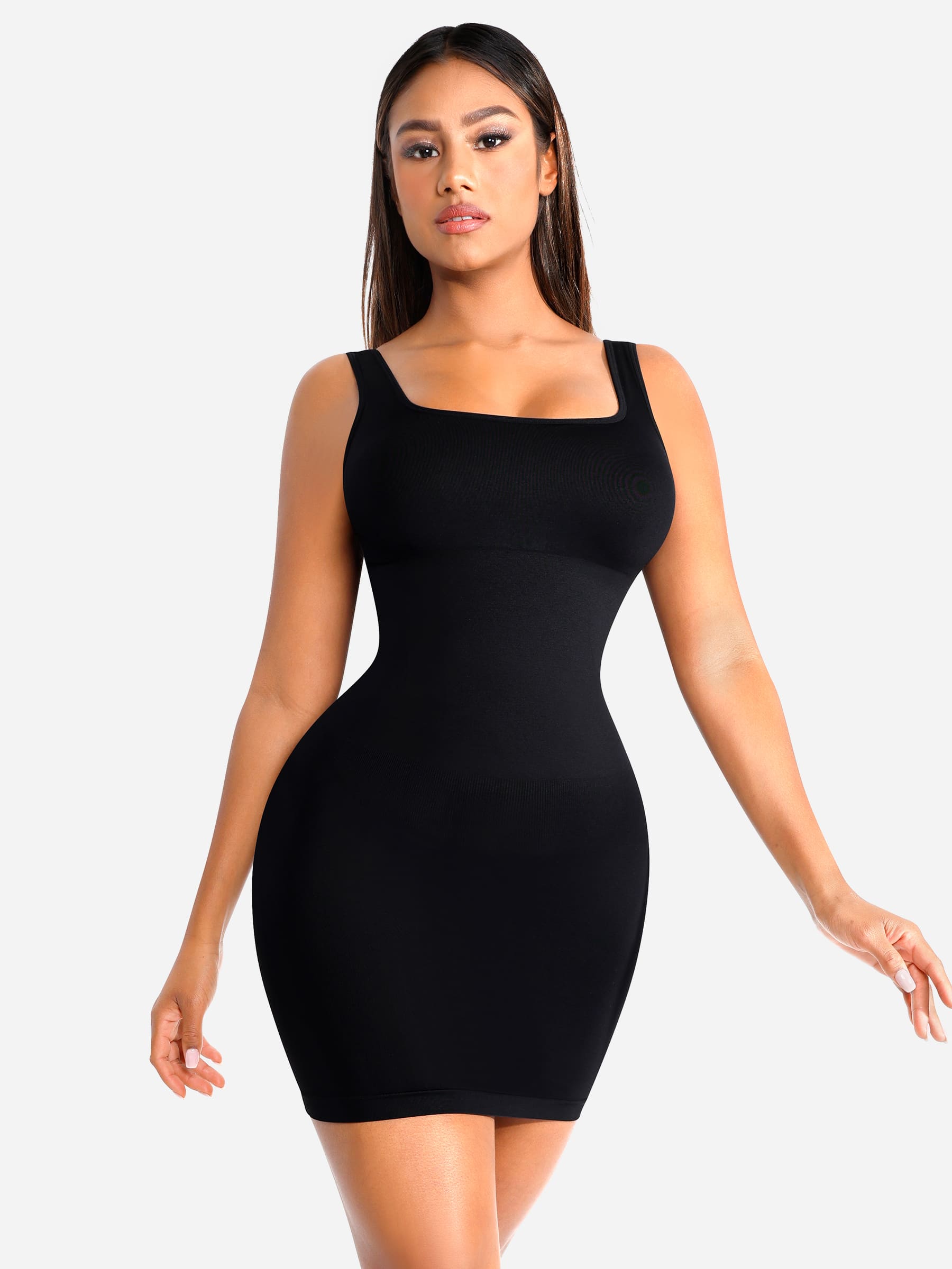 Feelingirl Seamless Square Neck Shaping Dress