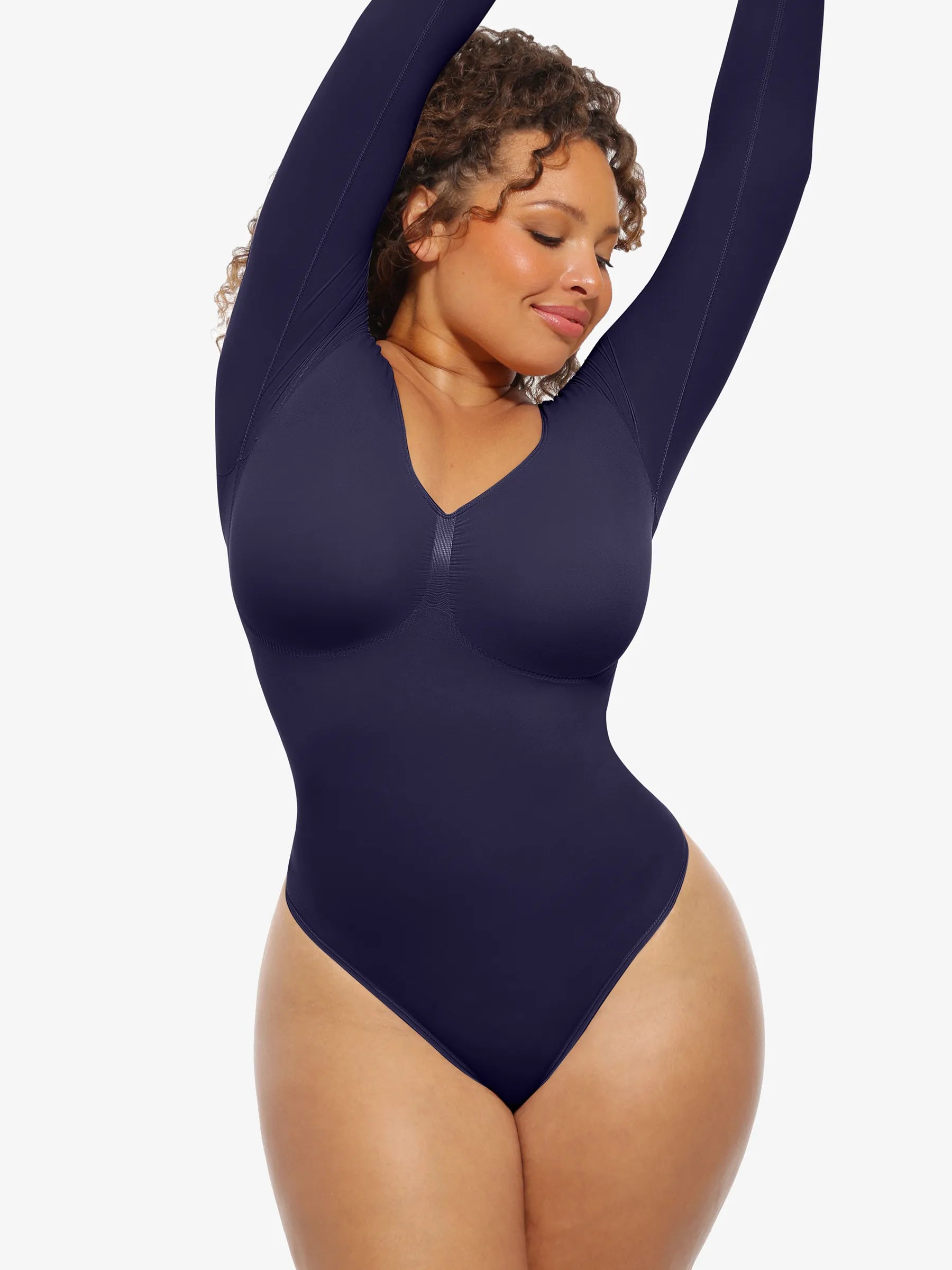 Feelingirl Seamless Supportive Long Sleeve Tummy Control Bodysuit [BOGO]