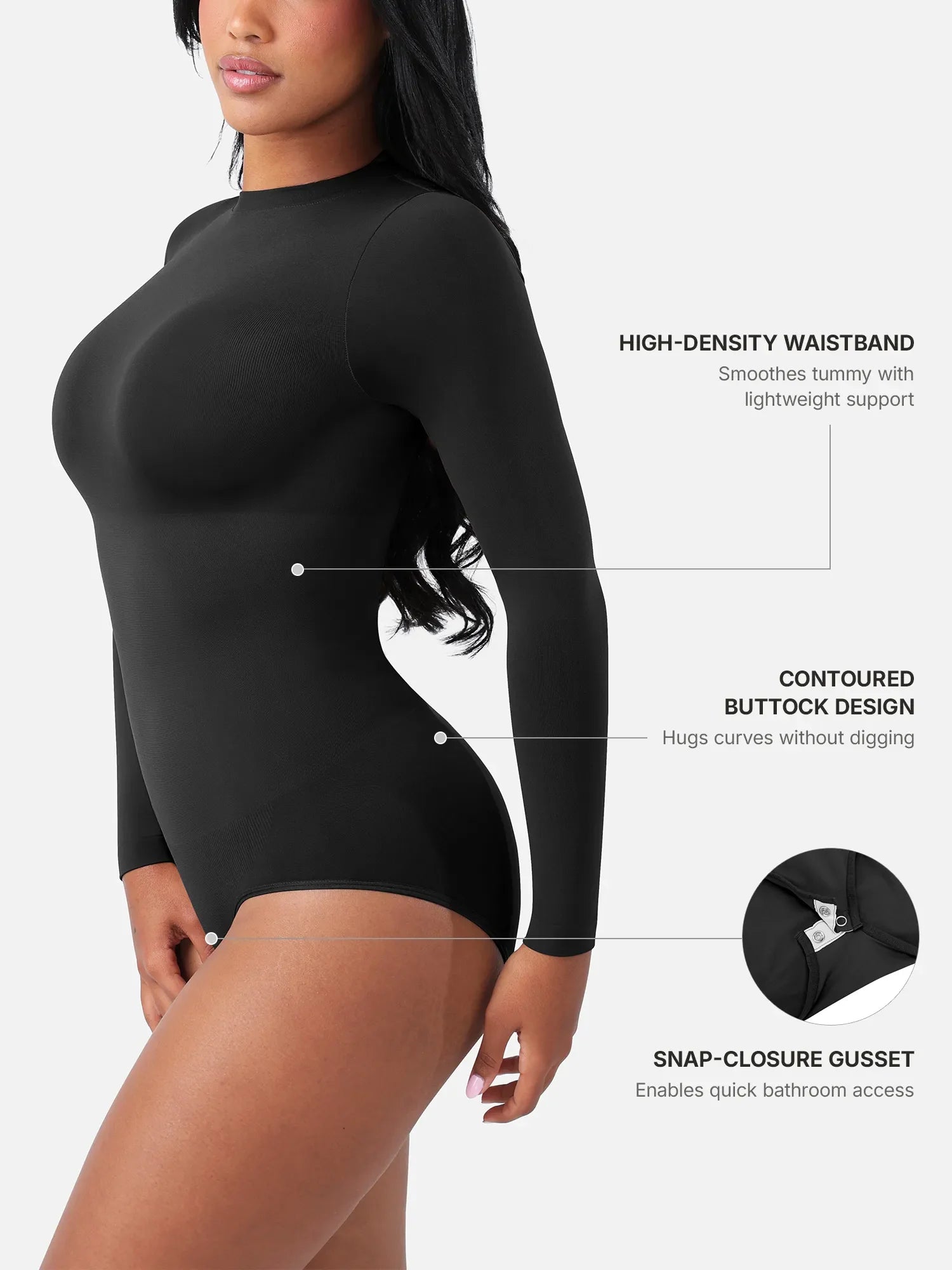 Feelingirl Seamless Ultra-Soft Long-Sleeve Bodysuit [BOGO]