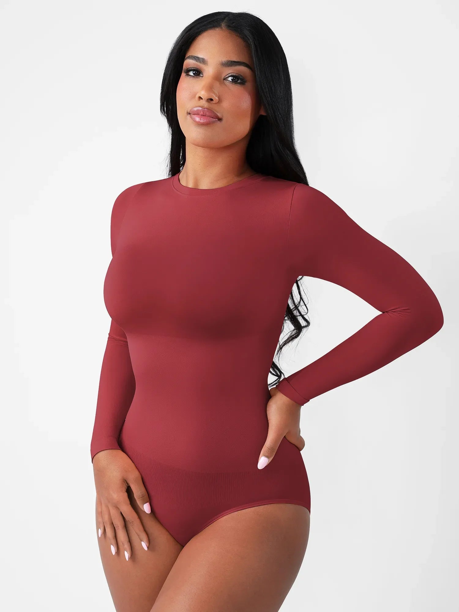 Feelingirl Seamless Ultra-Soft Crew Neck Bodysuit