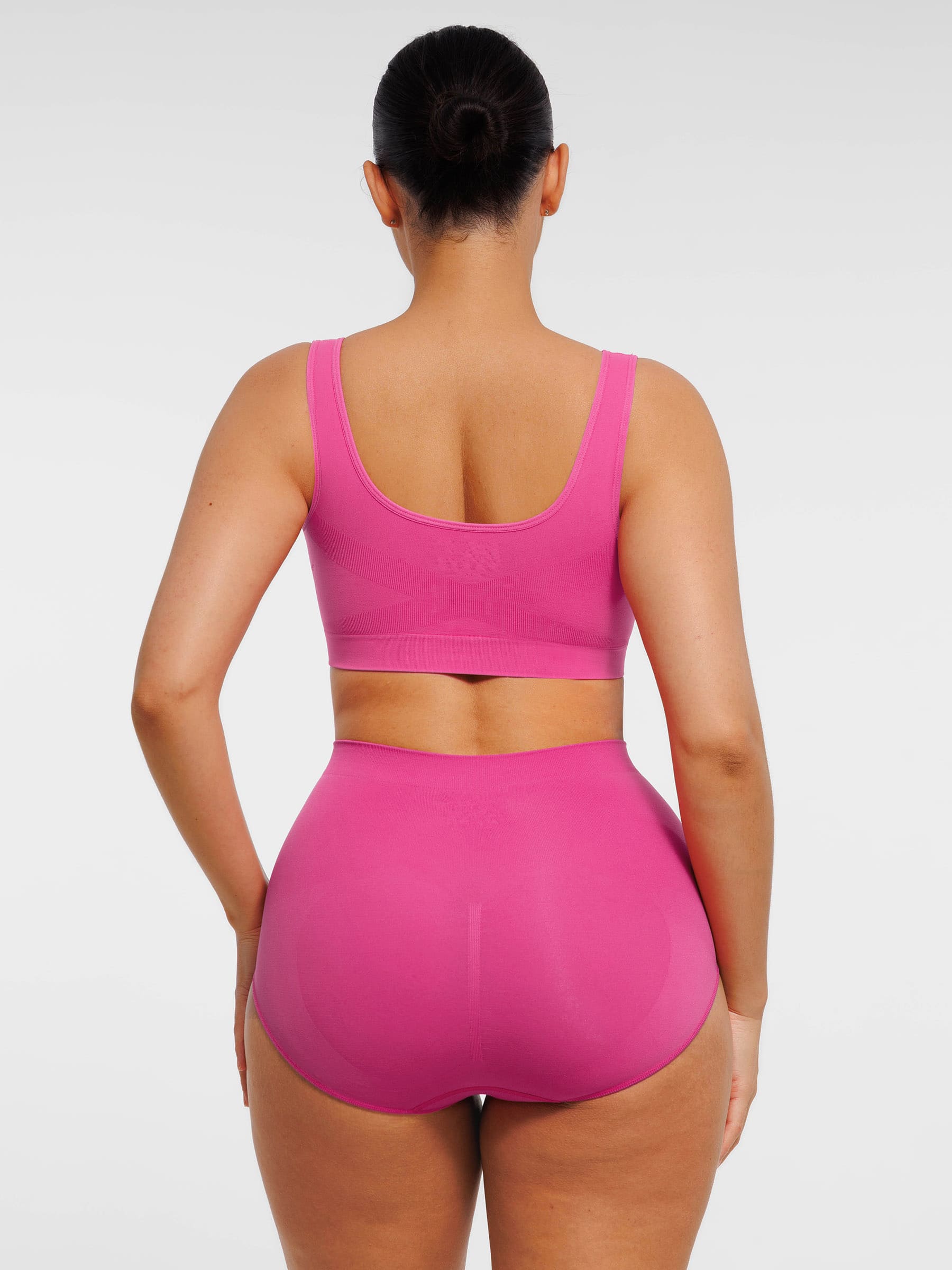 Feelingirl Seamless Wide Straps Bra  & Seamless Tummy Control Brief Set