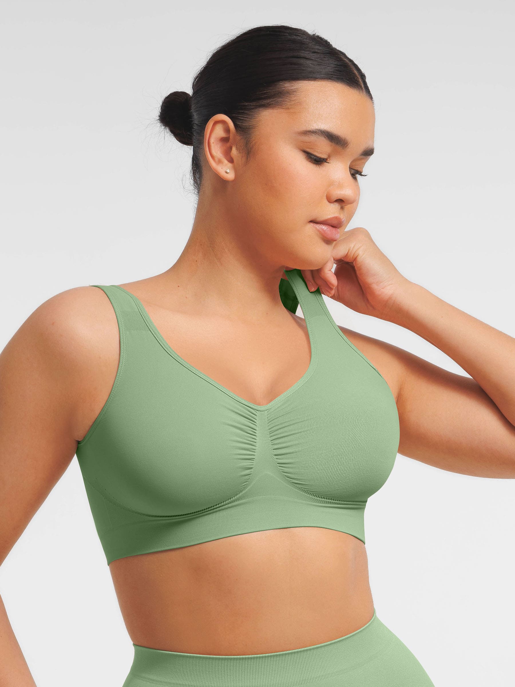 Feelingirl Seamless Wide Straps Everyday Bra
