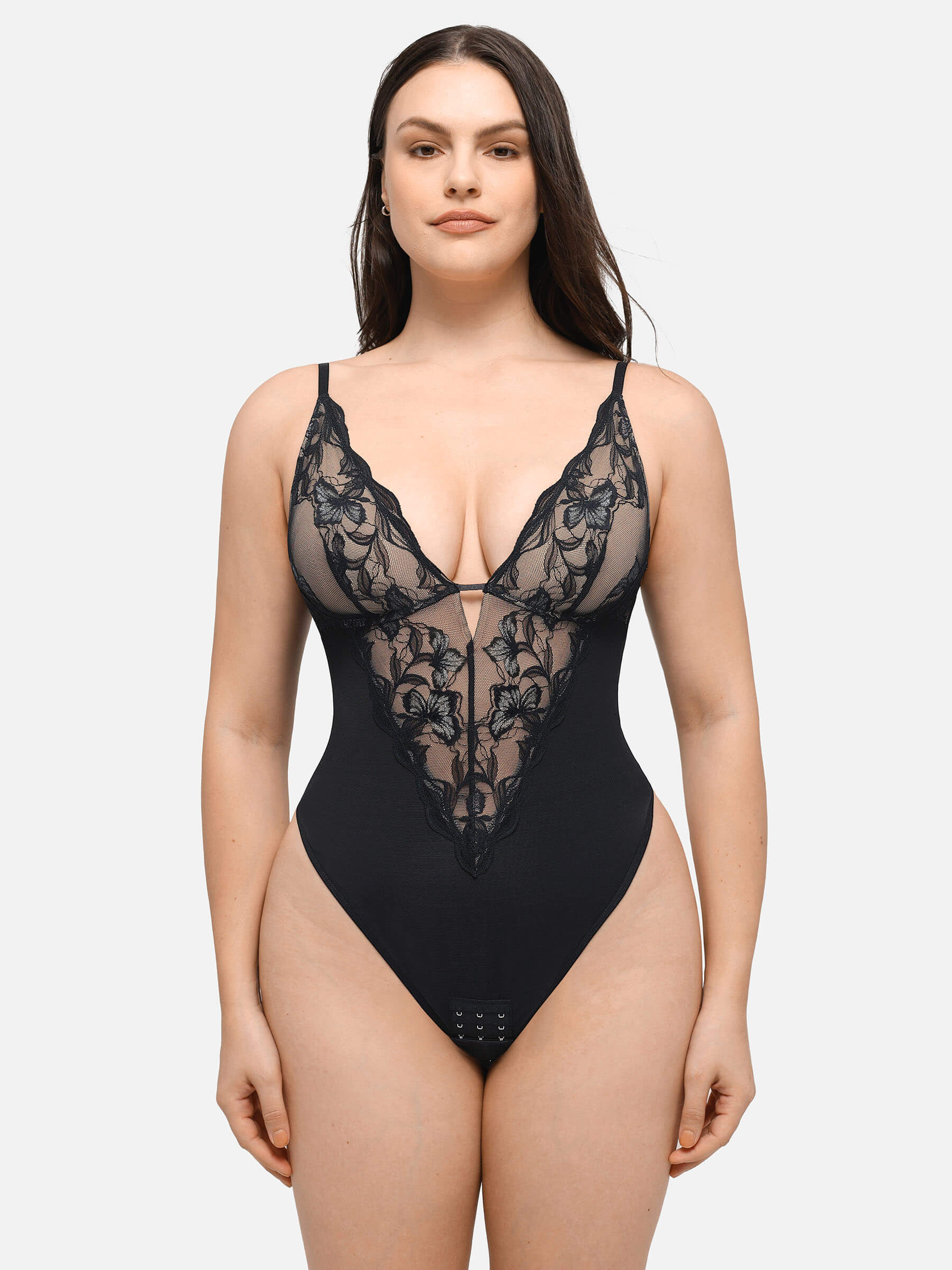 Feelingirl Lace Thong Shapewear Bodysuit