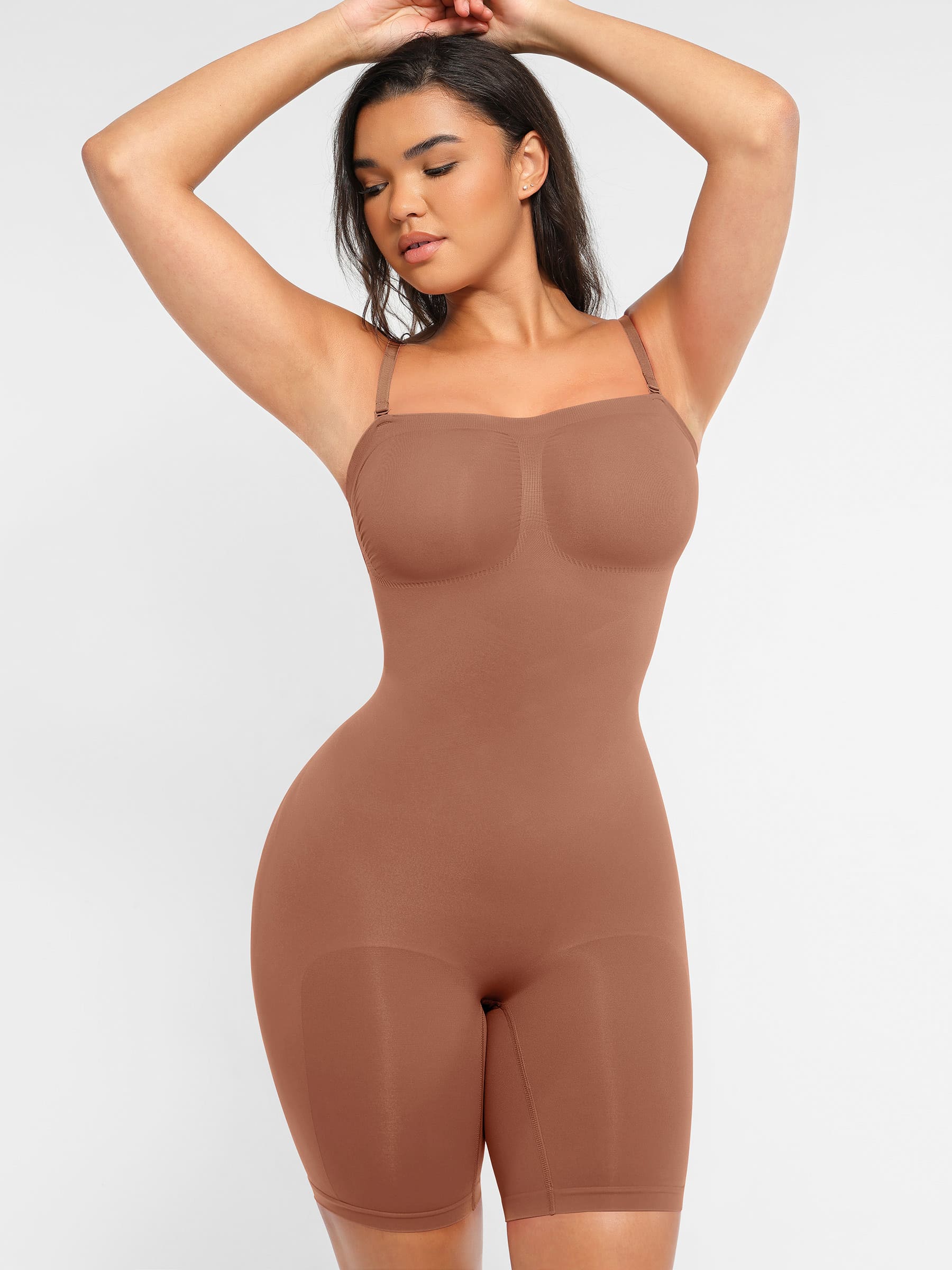 Feelingirl Strapless Seamless Bodysuit with Removable Straps