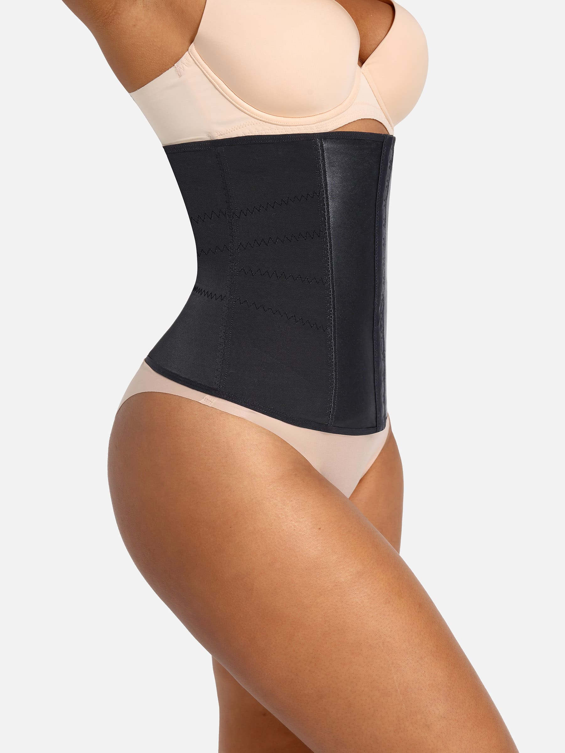 Feelingirl Waist Trainer for Women – Mesh Corset Body Shaper with Steel Bones