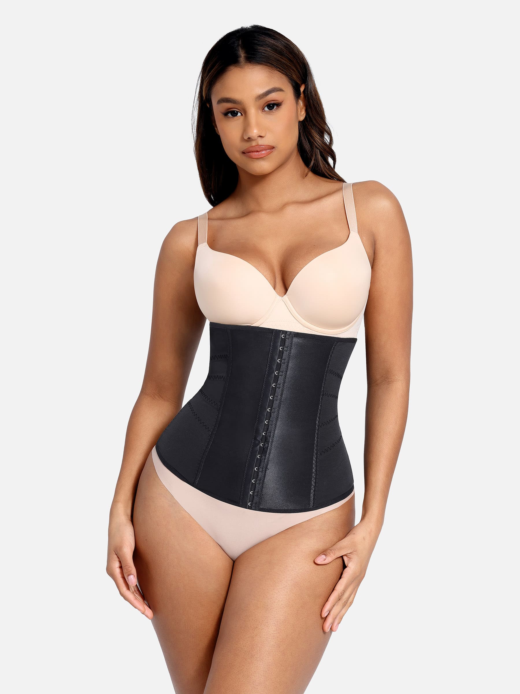 Feelingirl Waist Trainer for Women – Mesh Corset Body Shaper with Steel Bones