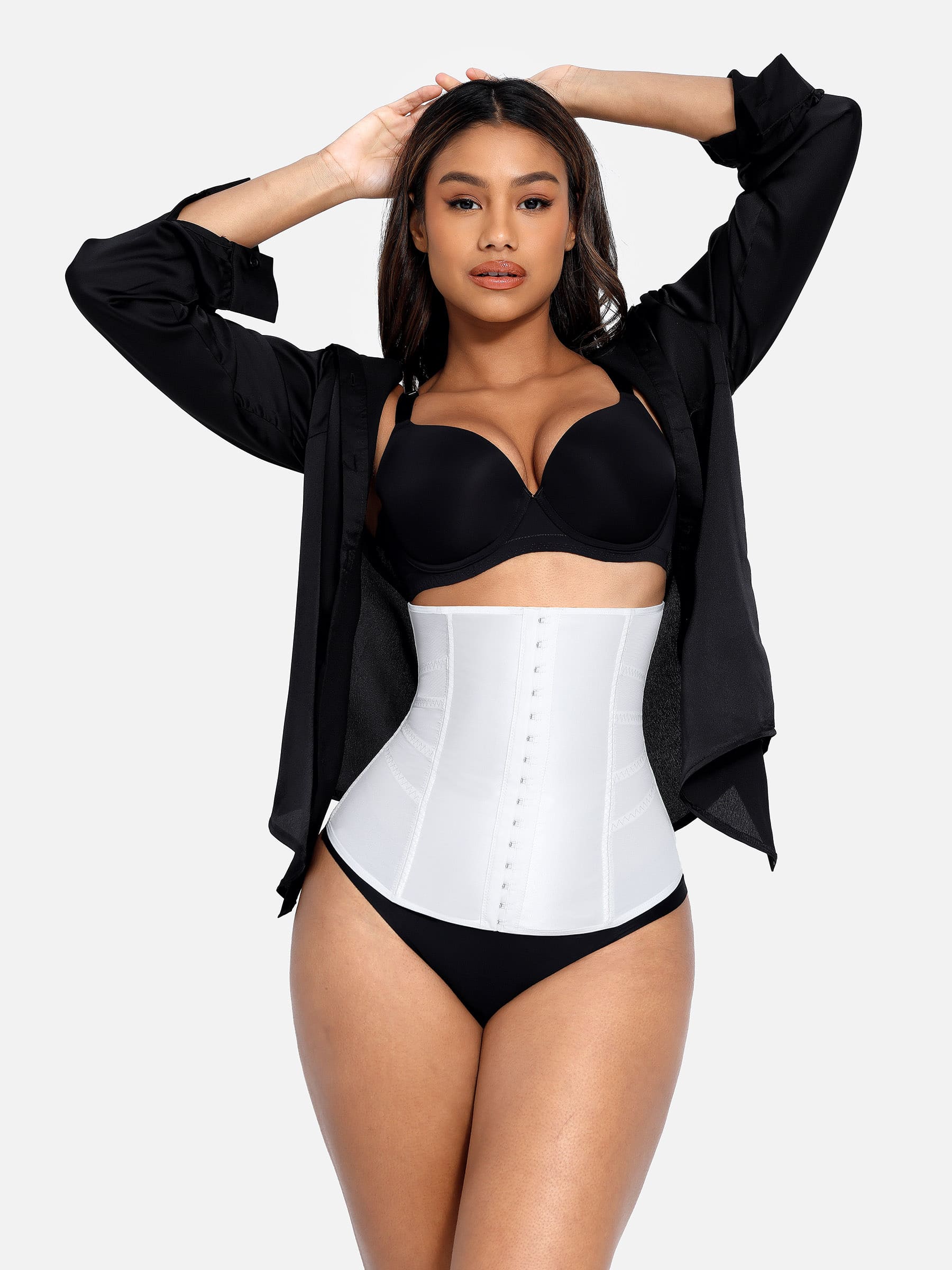 Feelingirl Waist Trainer for Women – Mesh Corset Body Shaper with Steel Bones