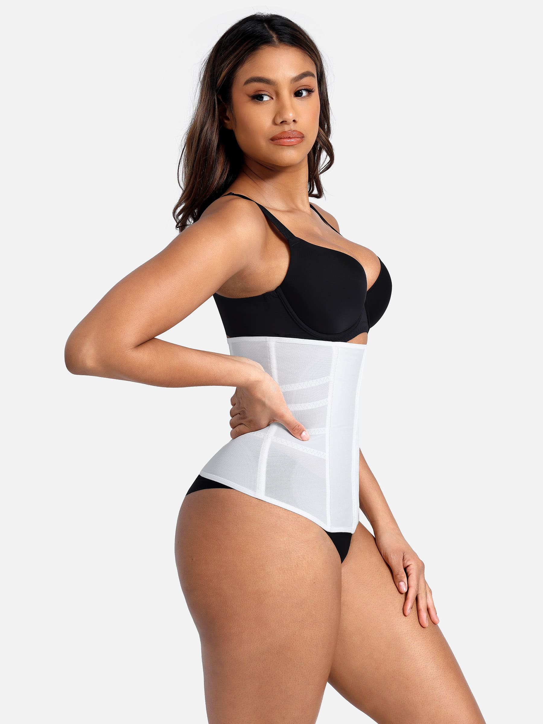 Feelingirl Waist Trainer Corset Body Shaper with Steel Bones [BOGO]