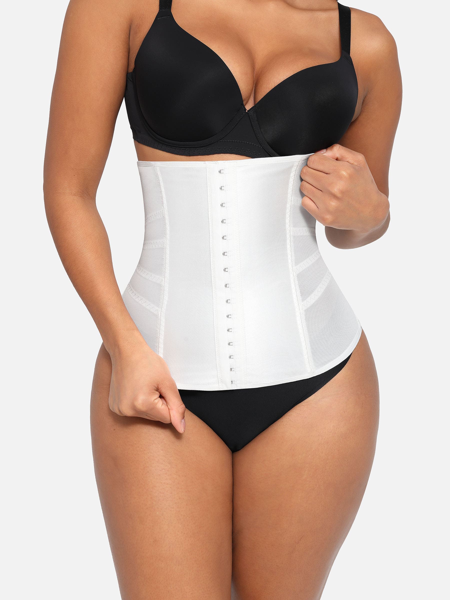 Divinegirl Waist Trainer Corset Body Shaper with Steel Bones [BOGO]