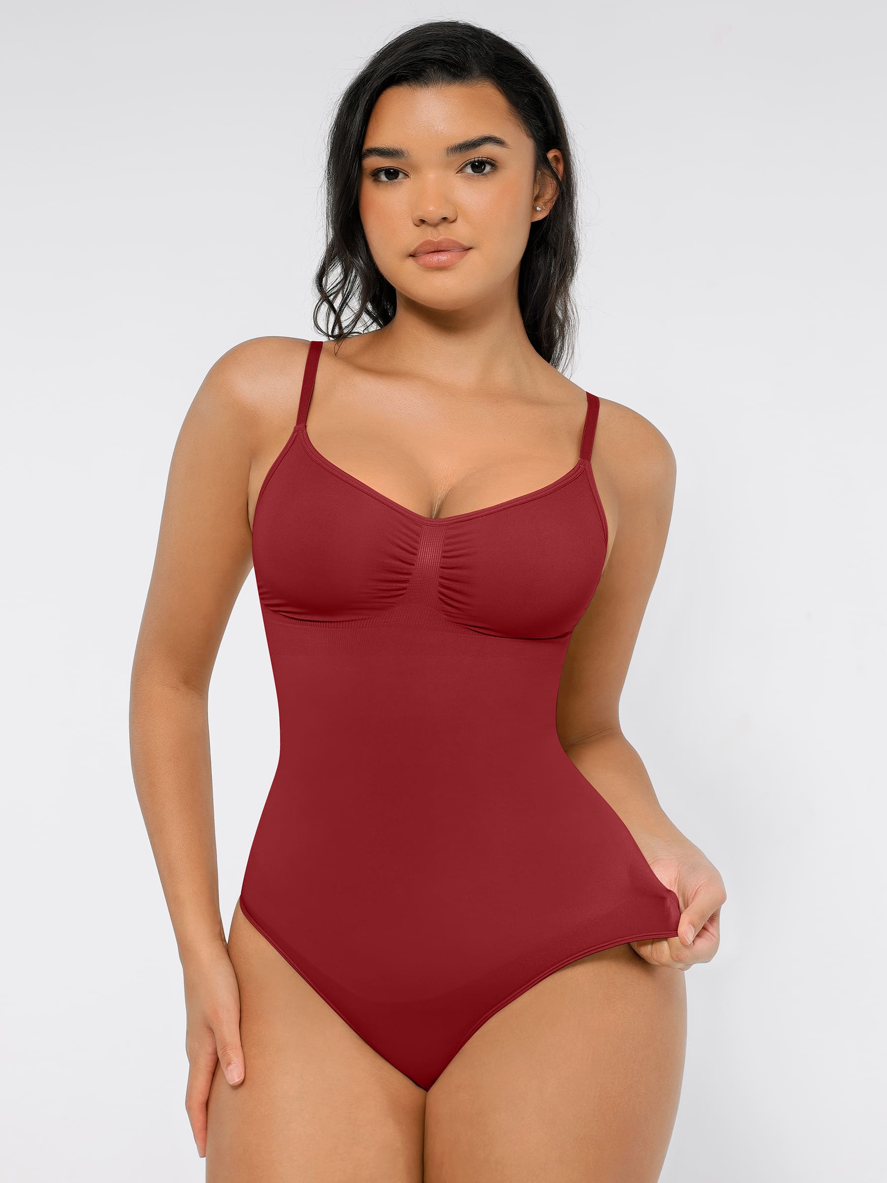 Feelingirl Tummy Control Seamless Thong Bodysuit