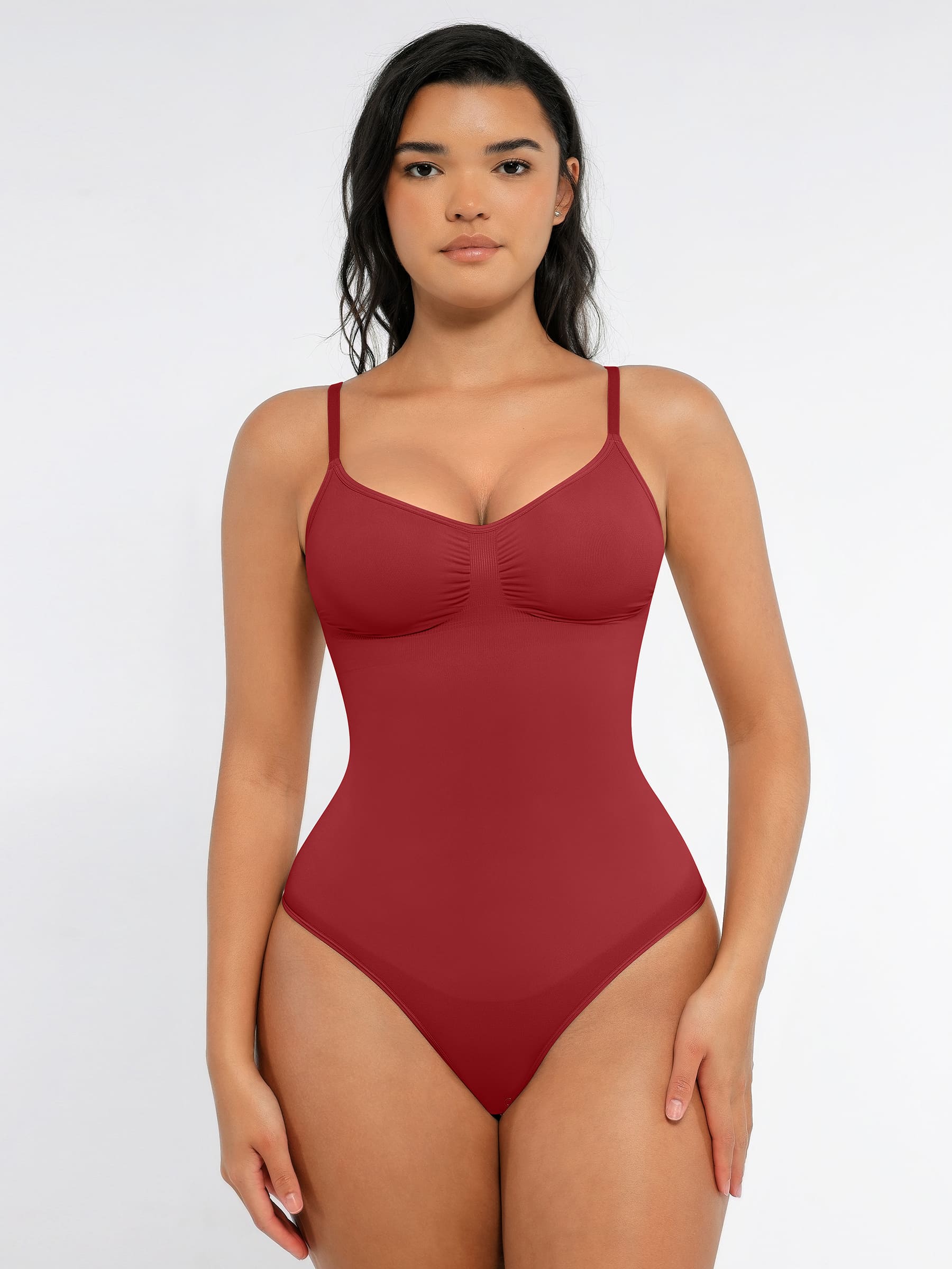 Feelingirl Tummy Control Seamless Thong Bodysuit
