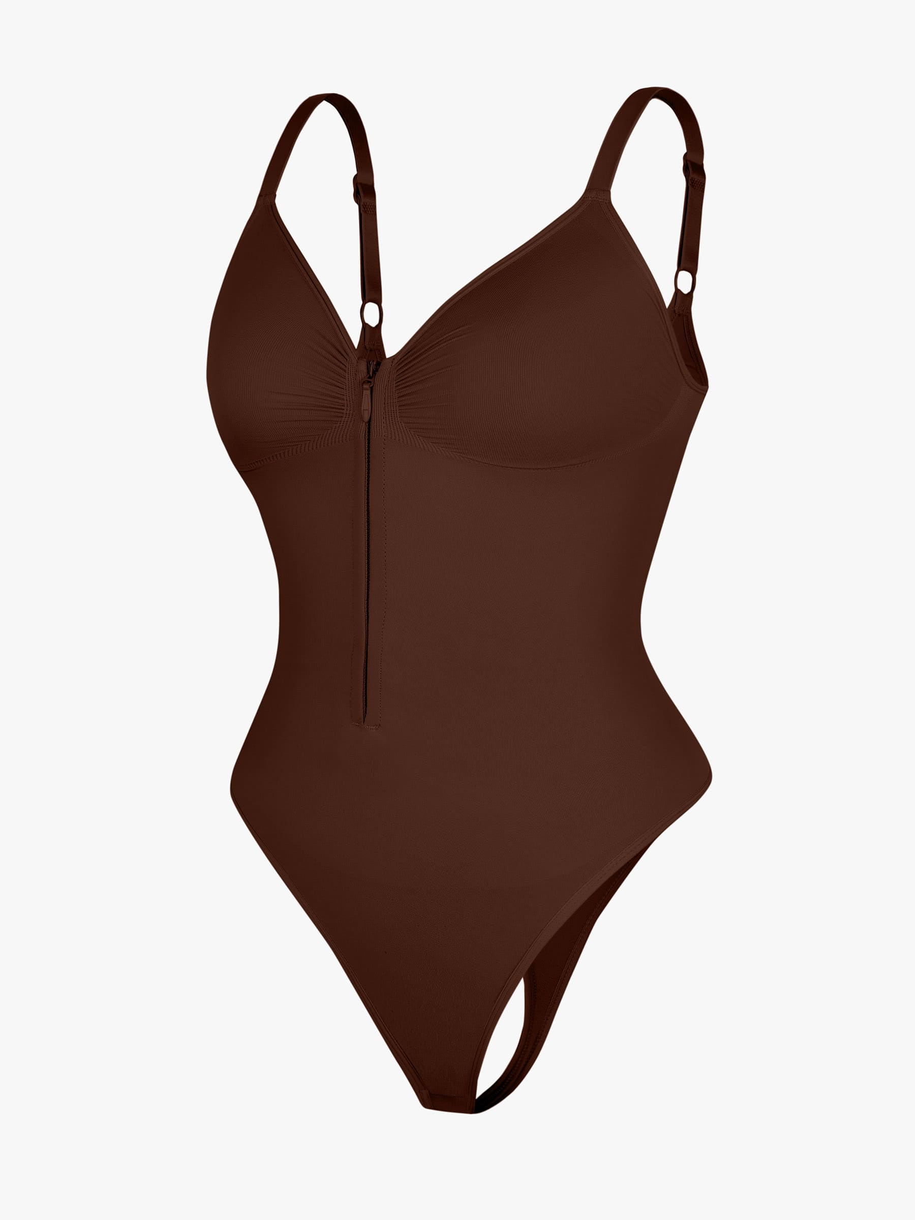 Feelingirl Seamless Tummy Control Zipper Bodysuit