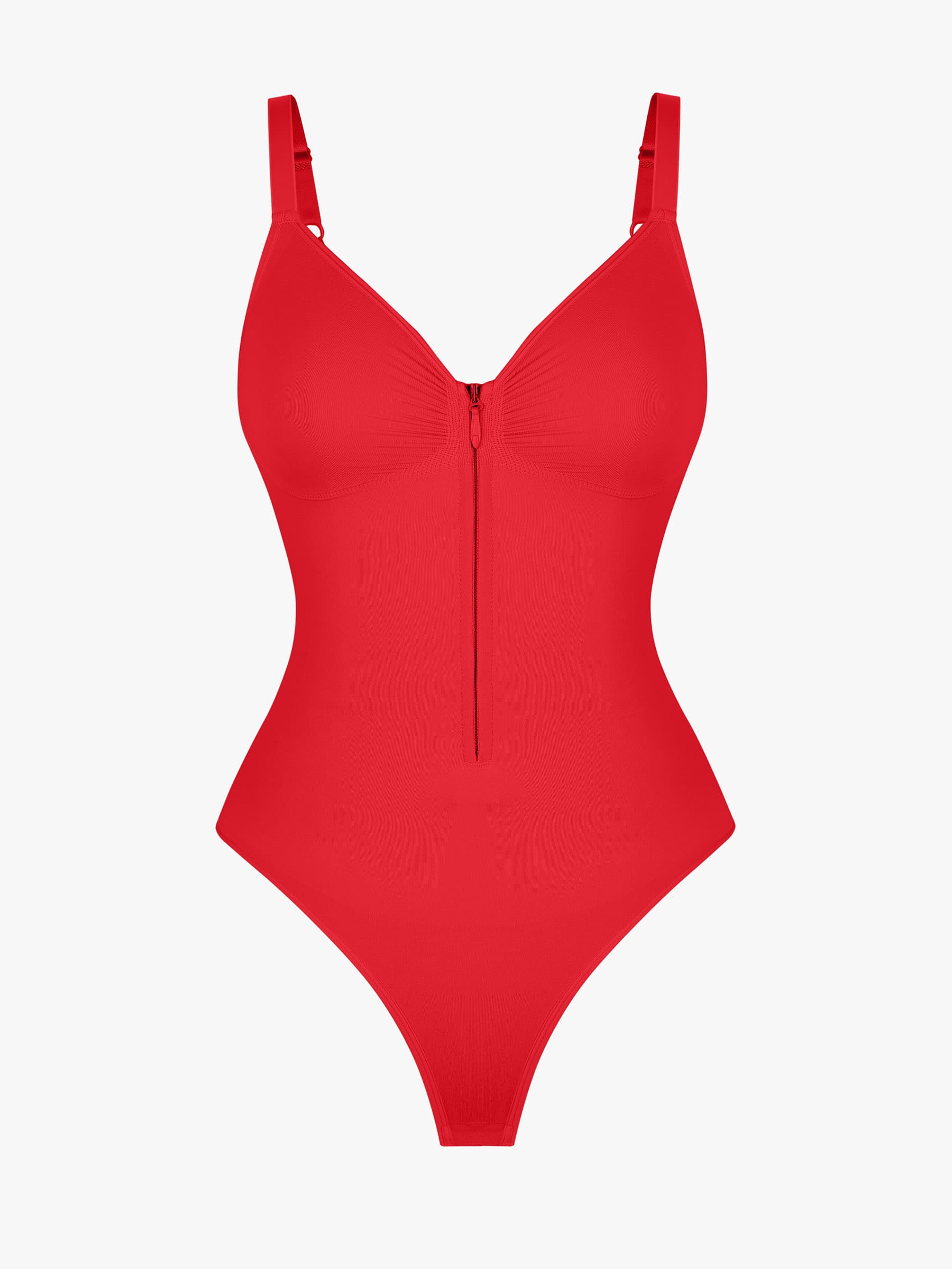 Feelingirl Tummy Control Seamless Zipper Shaping Bodysuit [BOGO]