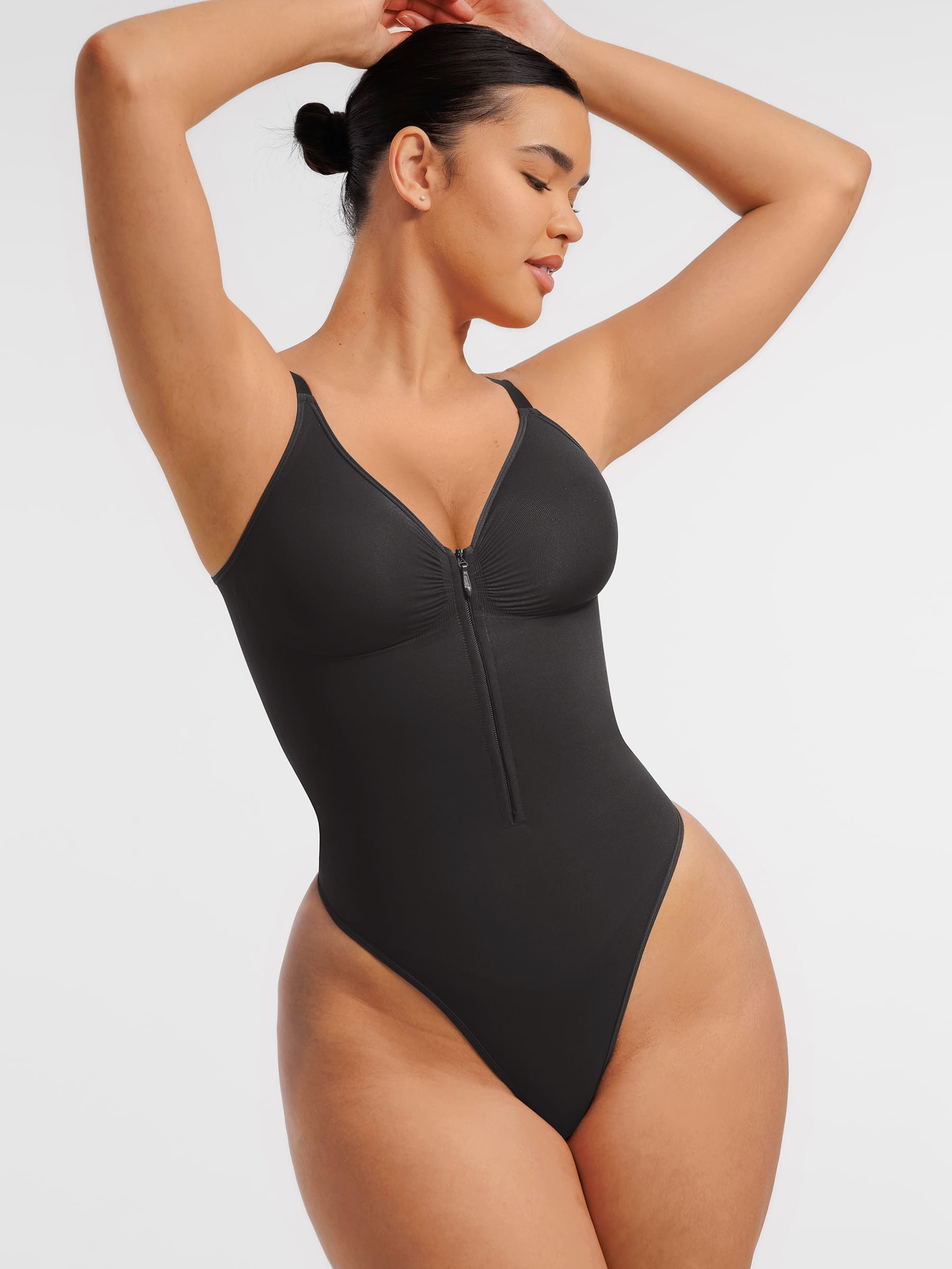 Feelingirl Tummy Control Seamless Zipper Shaping Bodysuit