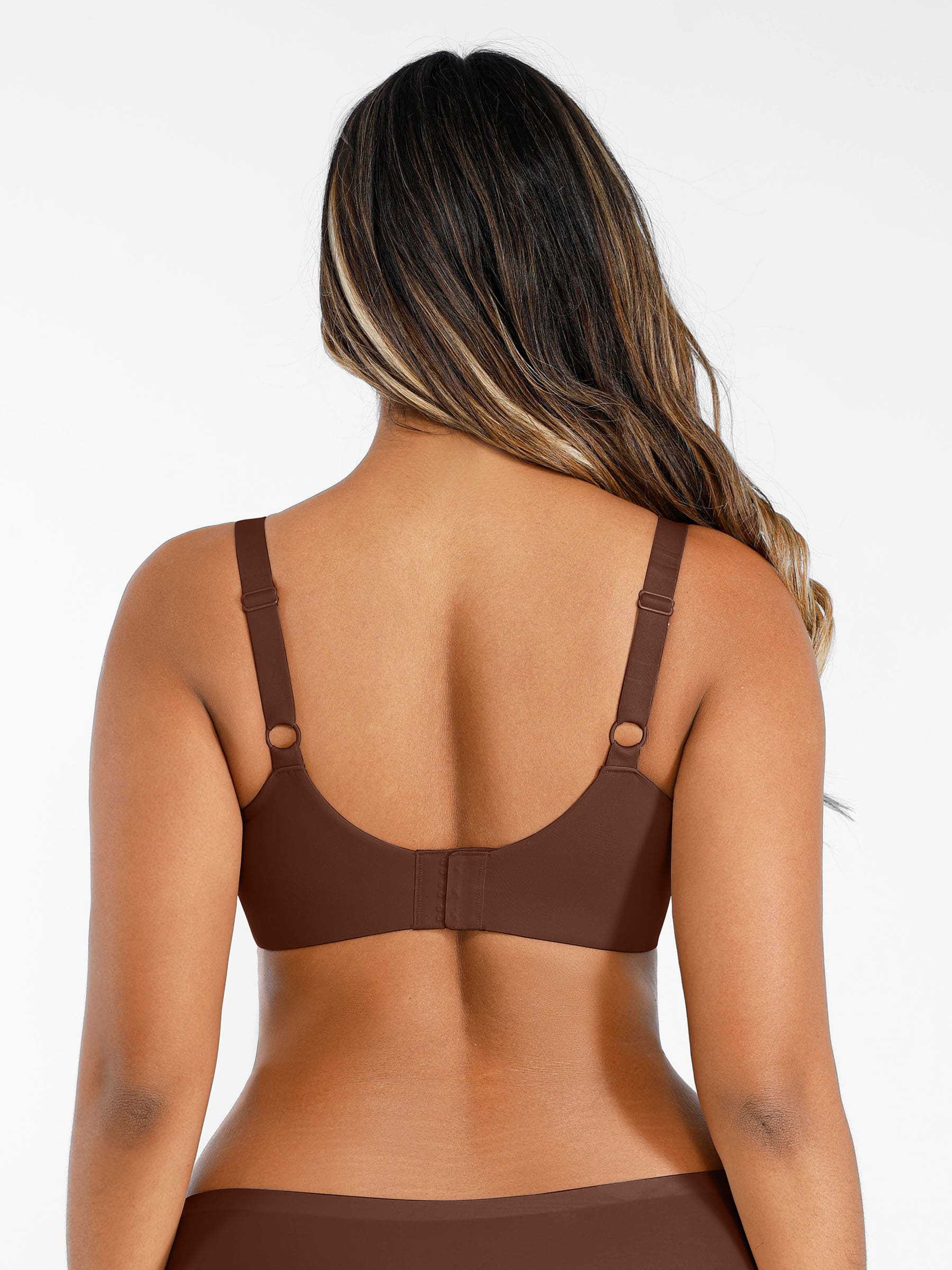 Feelingirl Underwire Adjustable Deep V-neck Bra