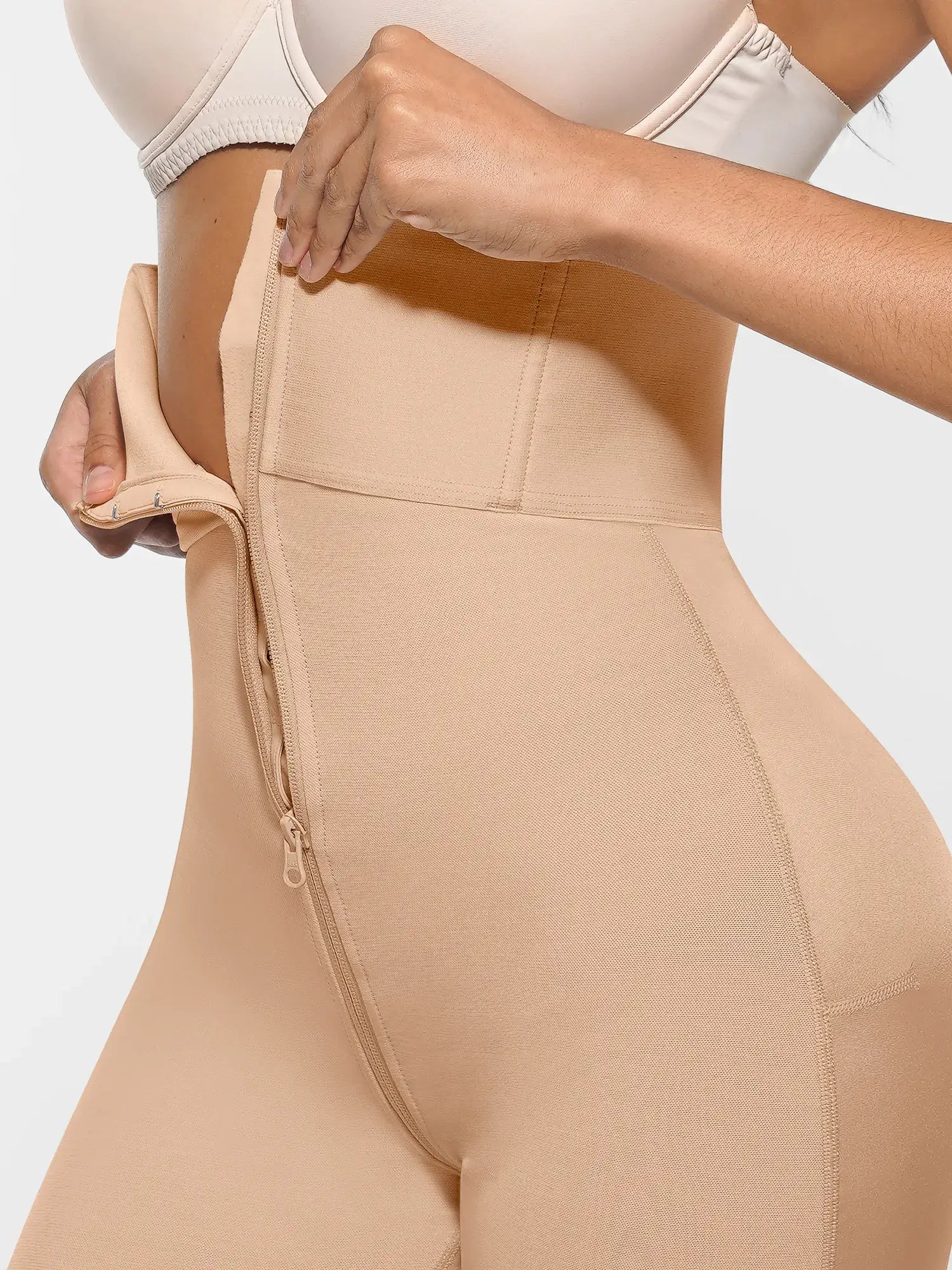 Feelingirl Wide Waistband Tummy Control Butt Lifting Shaping Shorts