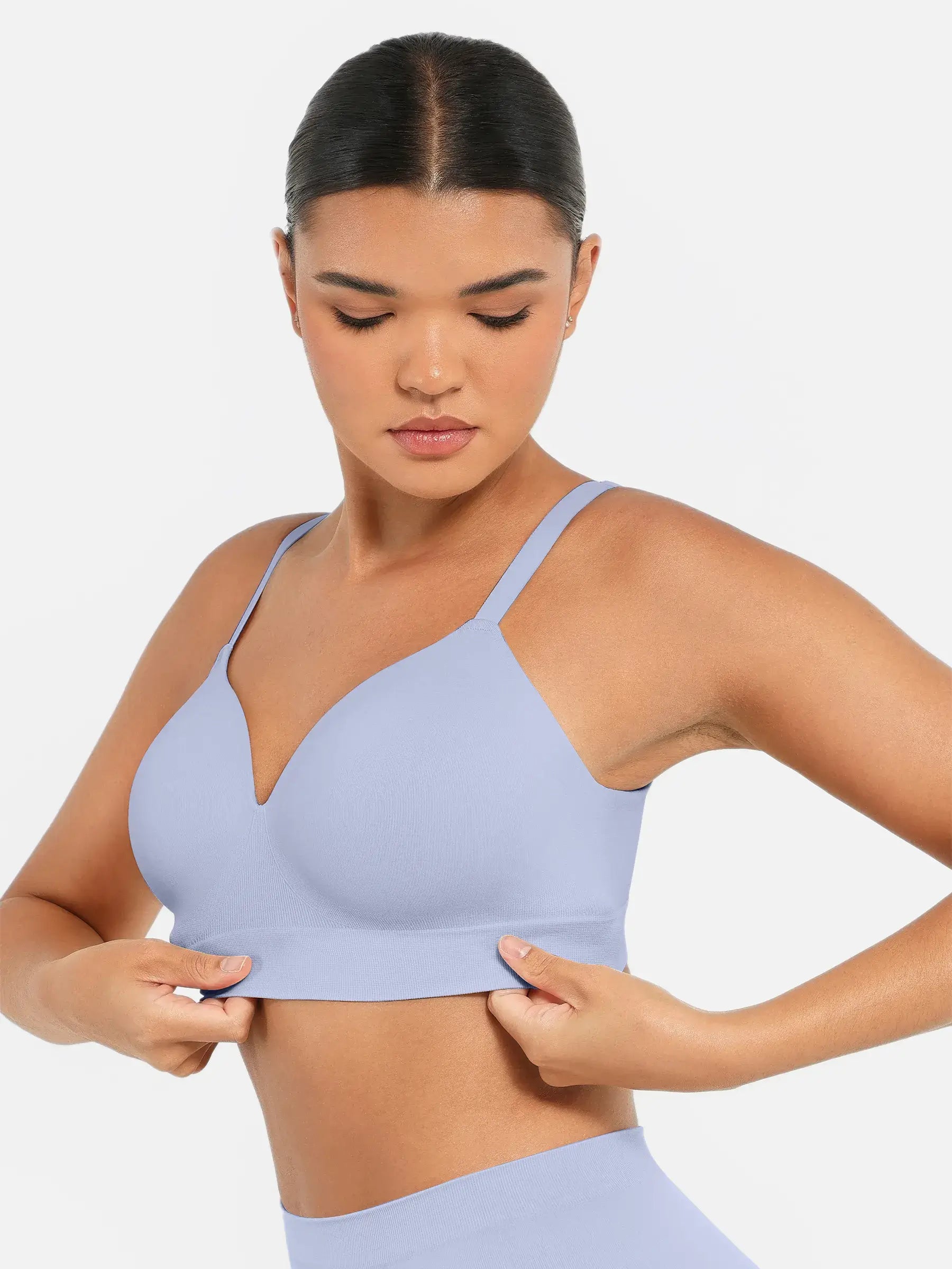 Feelingirl Wireless Push-Up Seamless Comfort Full Coverage Bra