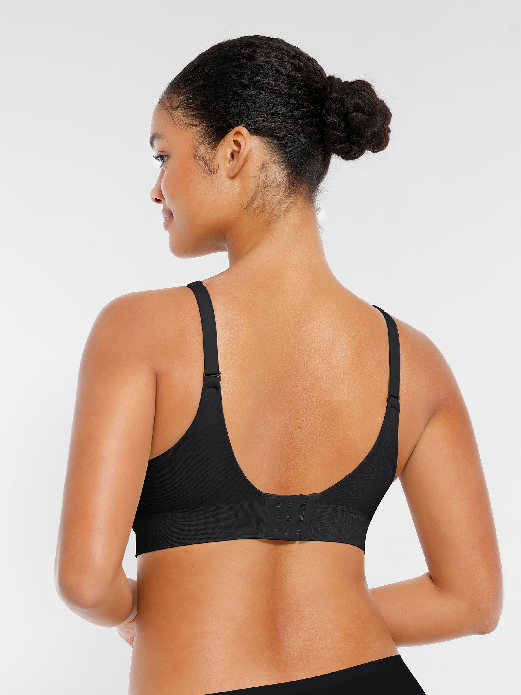 Feelingirl Wireless Seamless Push-Up V-neck Bra