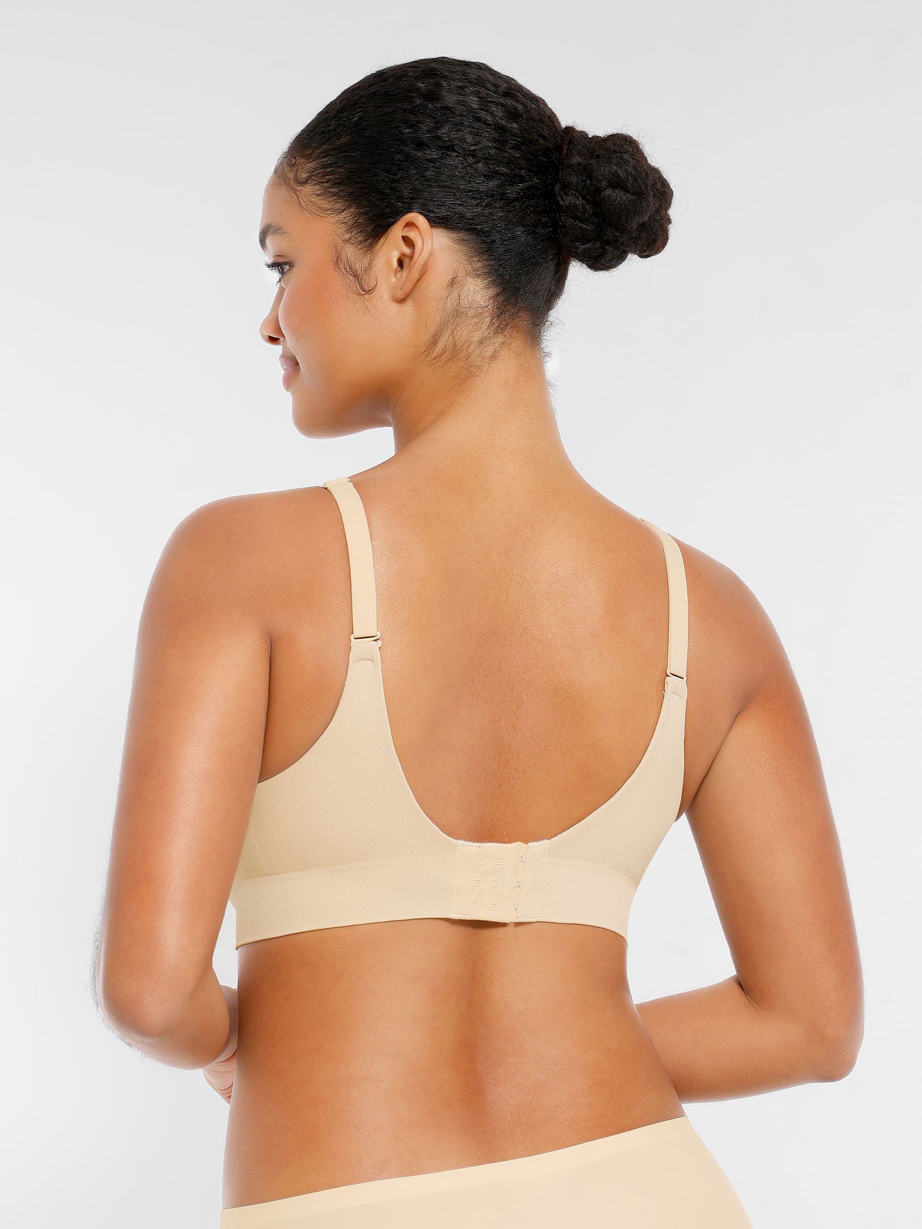 Feelingirl Wireless Seamless Push-Up V-neck Bra