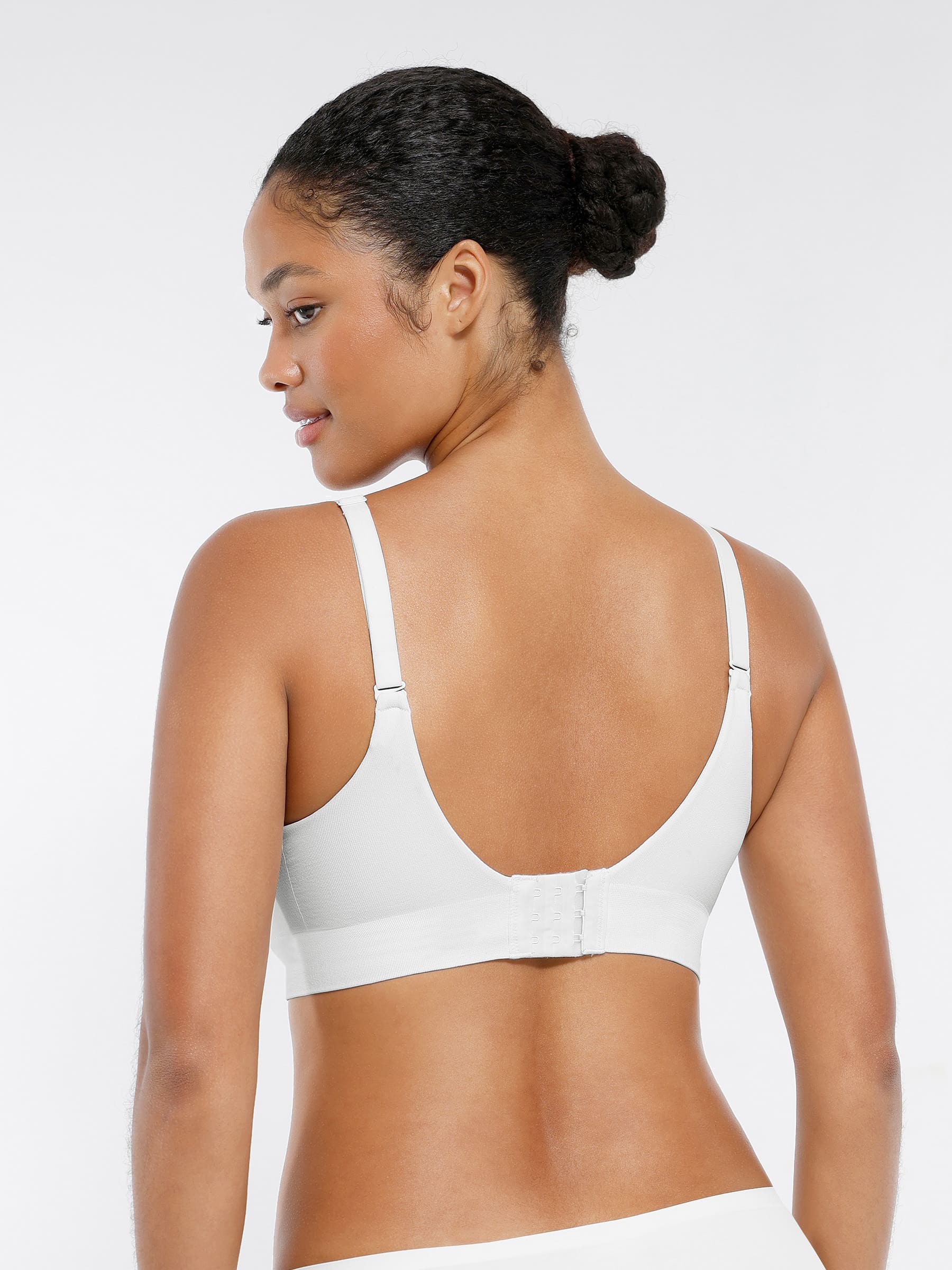 Feelingirl Wireless Seamless Push-Up V-neck Bra