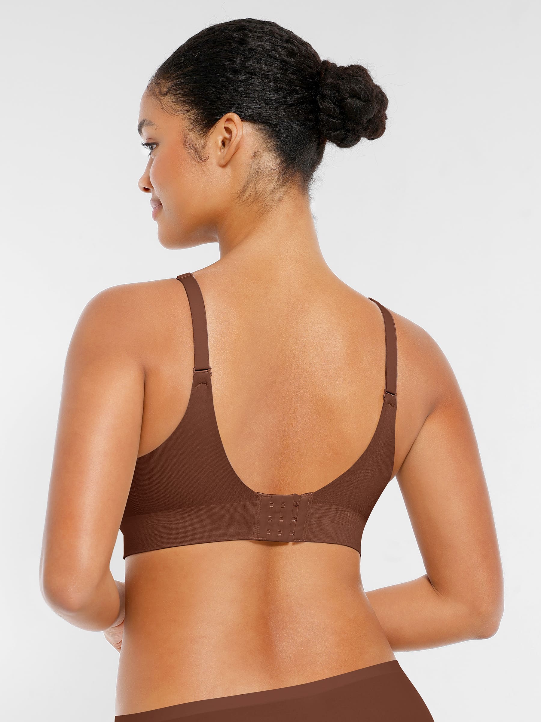 Feelingirl Wireless Seamless Push-Up V-neck Bra