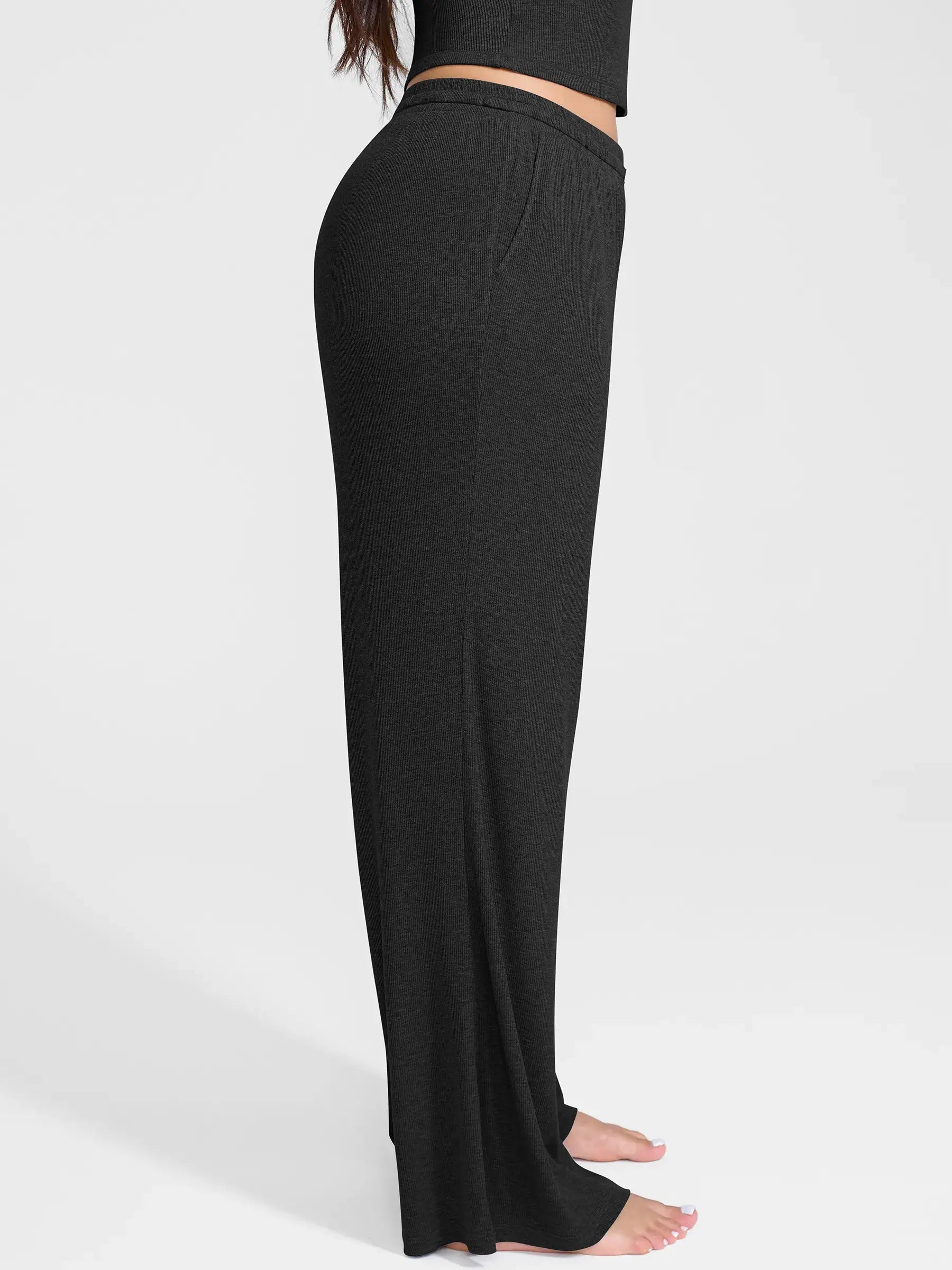 Feelingirl Breathable Ribbed Loungewear Pants