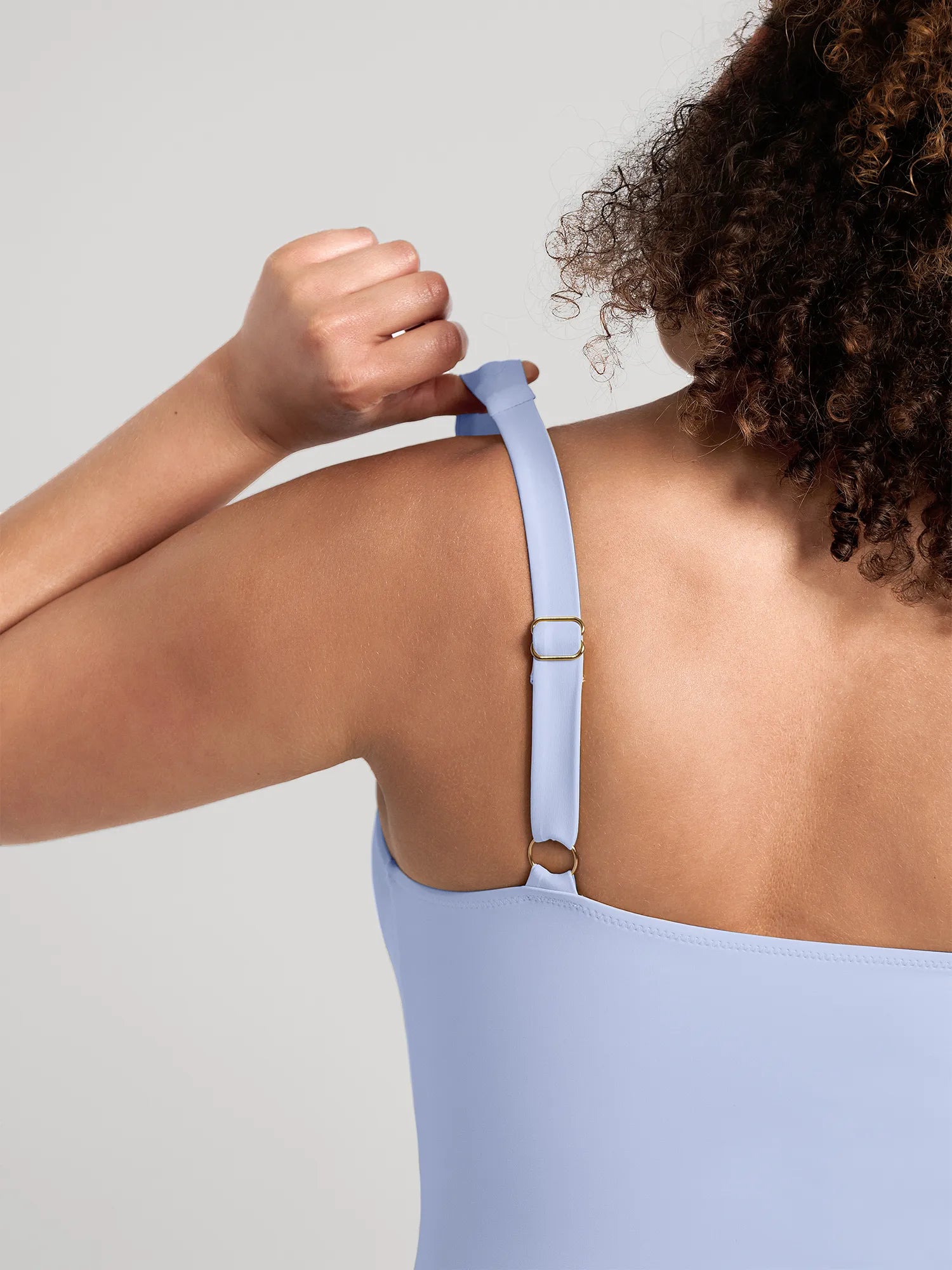 Feelingirl Deep V Metal Ring Ruched Sculpting Swimsuit