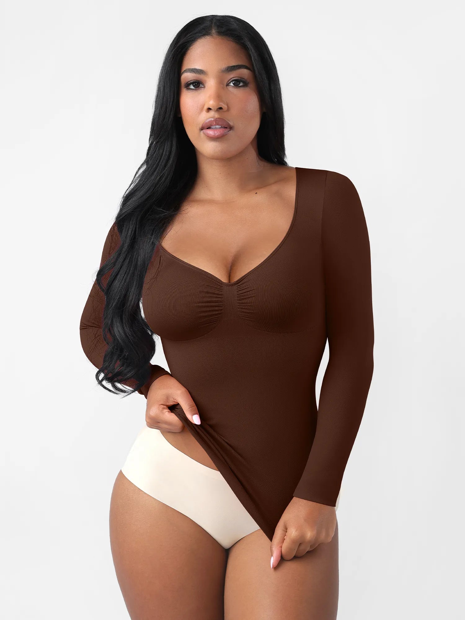 Feelingirl Everyday Seamless Long Sleeve Shaper