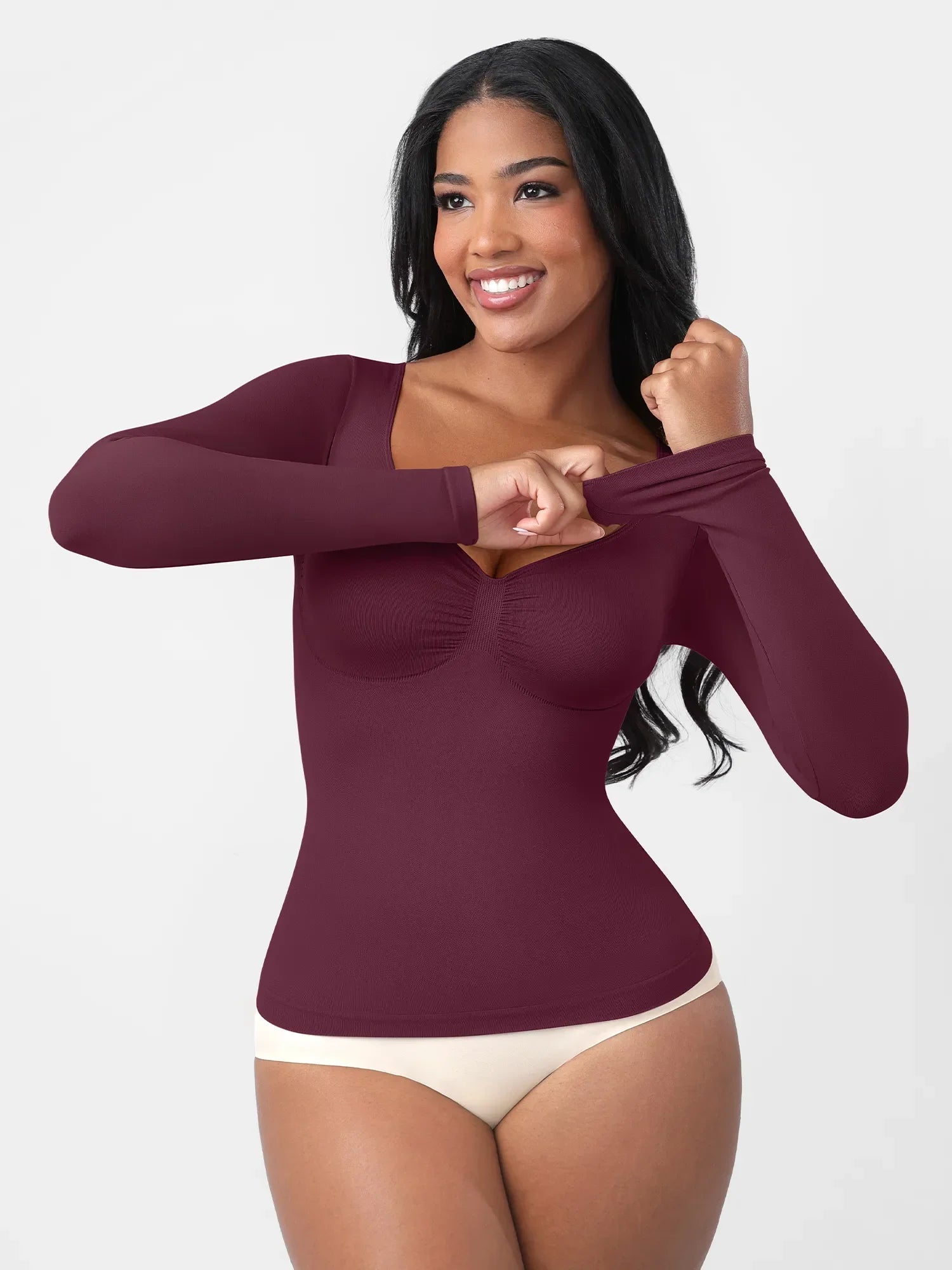 Feelingirl Everyday Seamless Long Sleeve Shaper