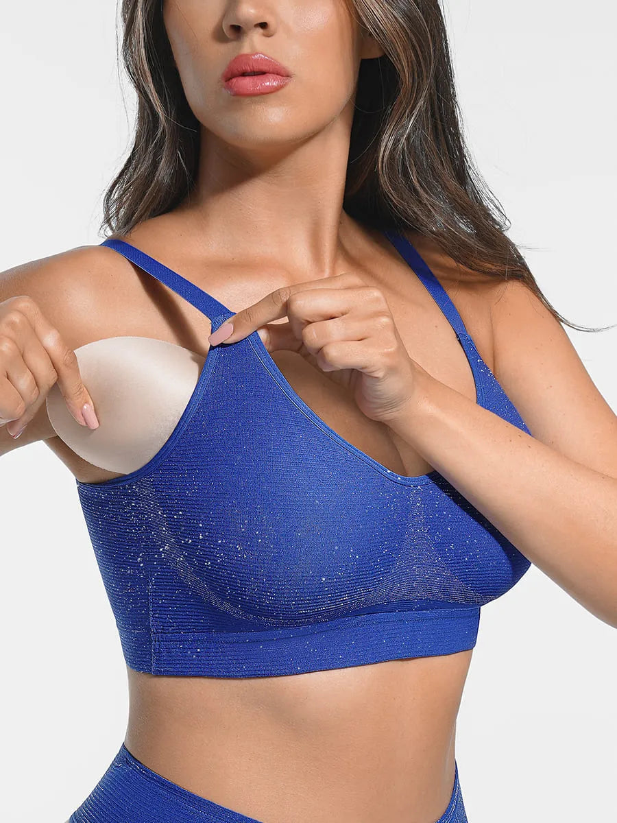 Feelingirl Invisible Shimmer Wireless Comfort Bra & Panty