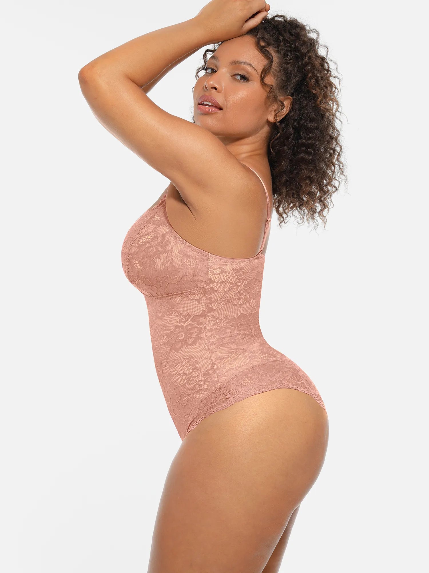 Feelingirl Lace V-Neck Full Body Underwear Bodysuit