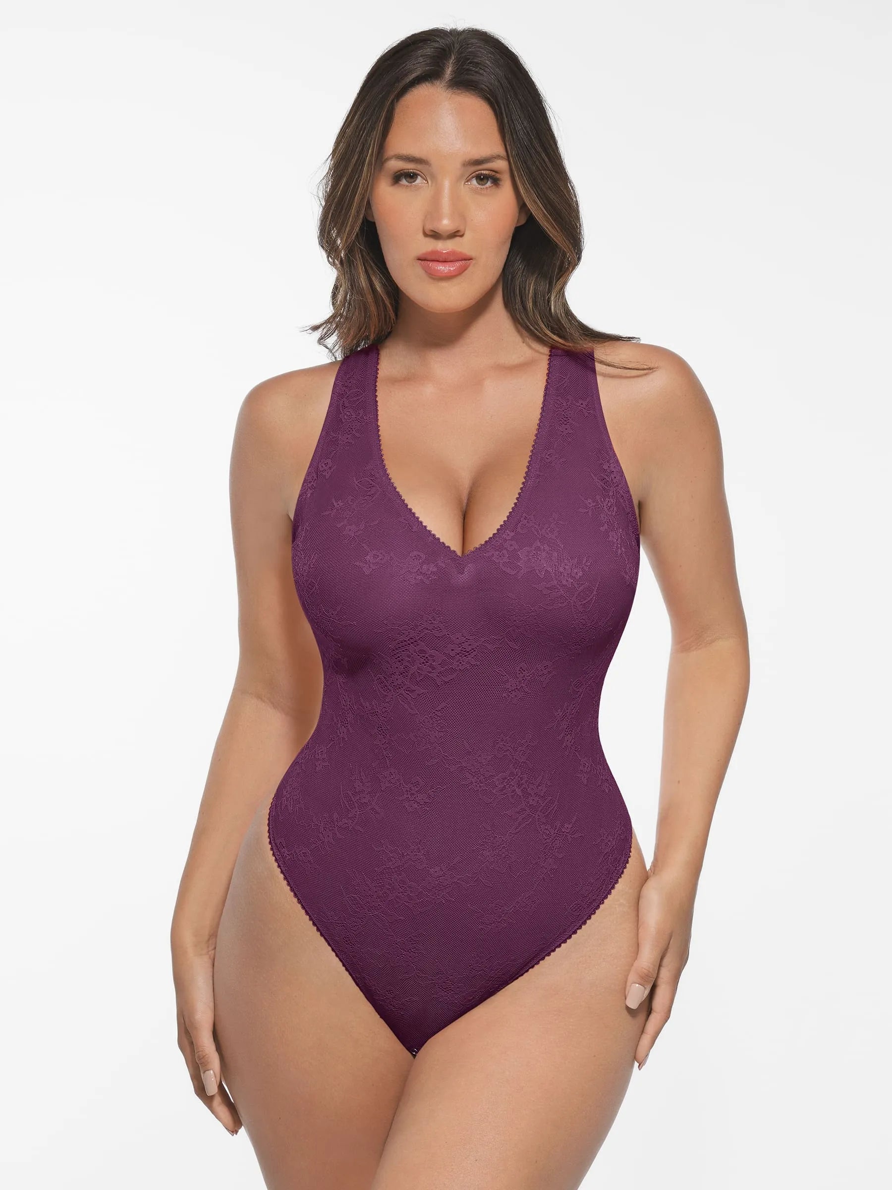 Feelingirl Seamless Lightweight Lace Bodysuit