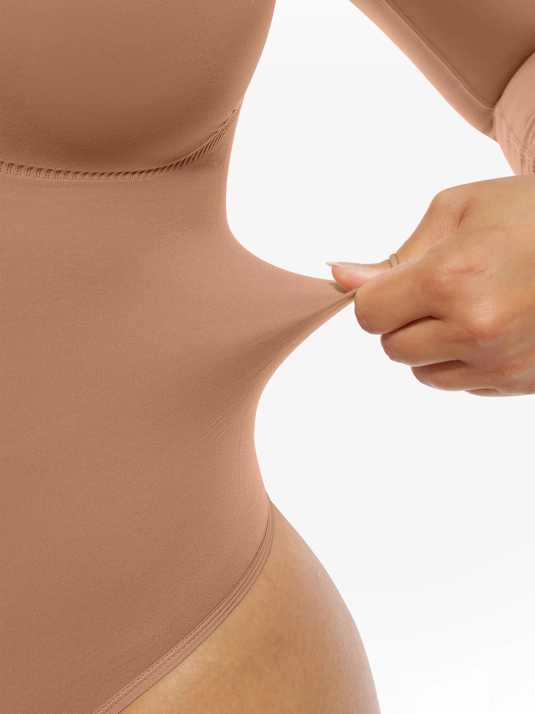 Feelingirl Seamless Supportive Long Sleeve Tummy Control Bodysuit [BOGO]