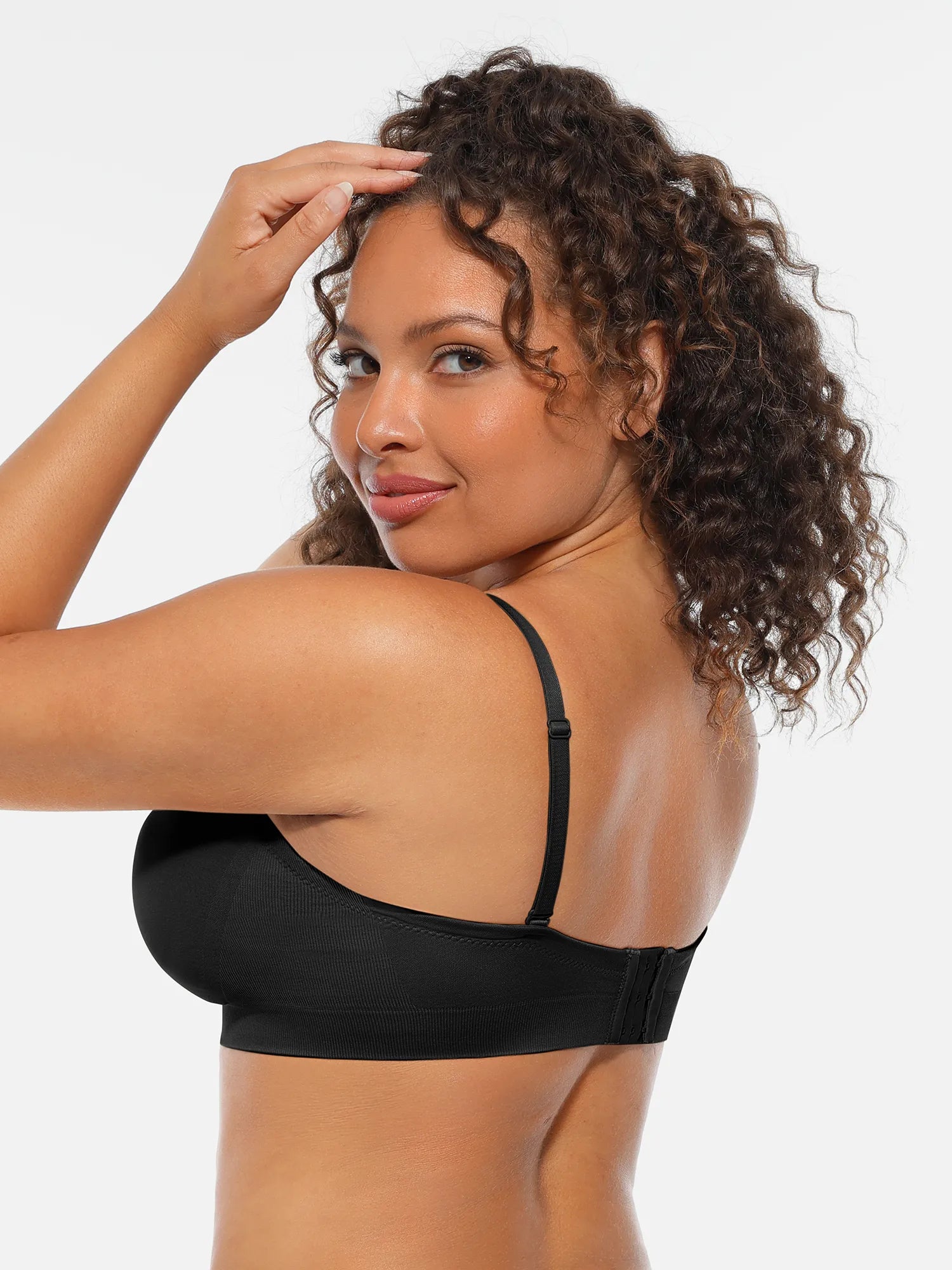Feelingirl Seamless Strapless Anti-Slip Removable Pads Bra