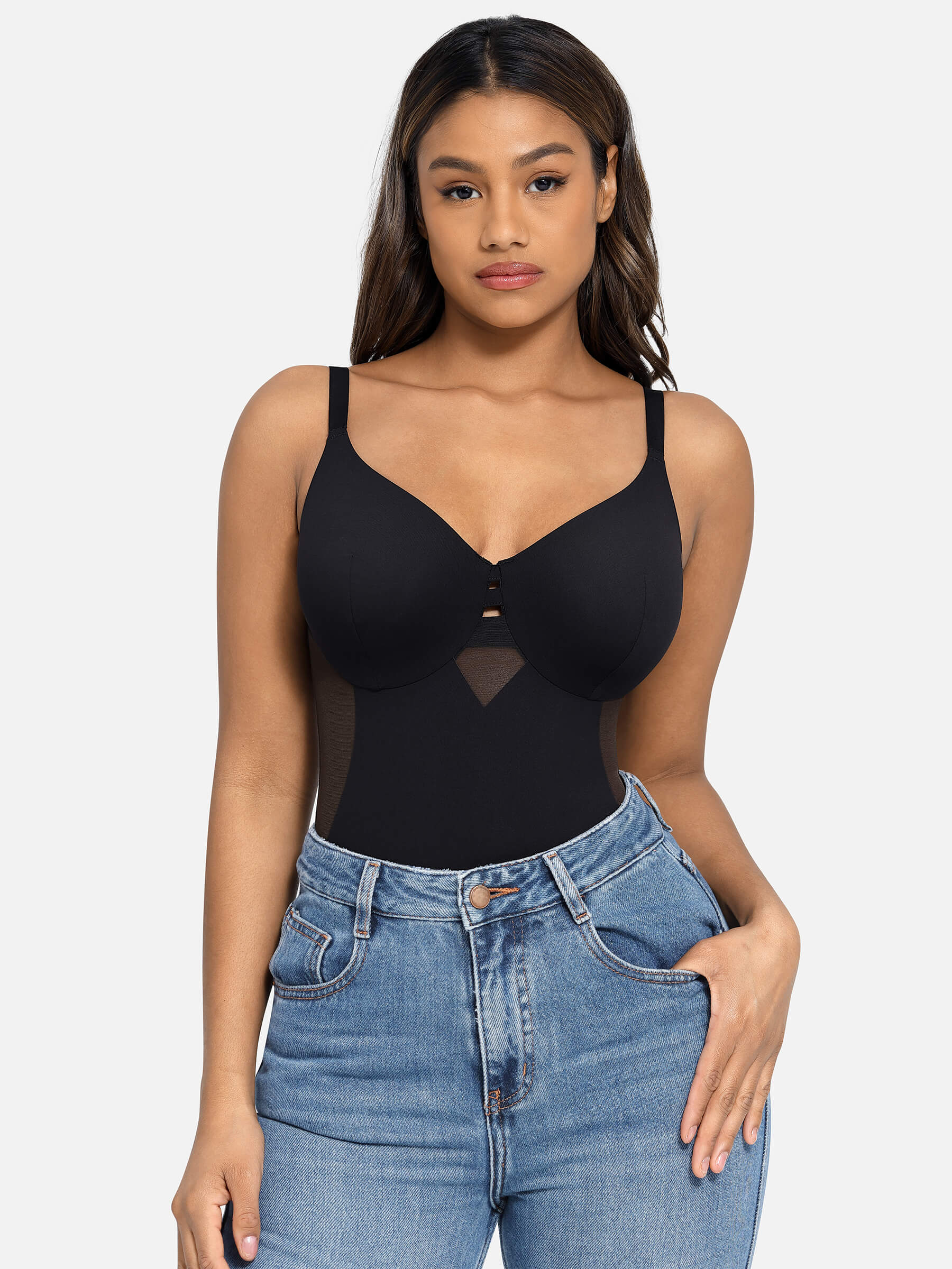 Feelingirl Seamless Thigh Control Breast Lift Shapewear [BOGO]