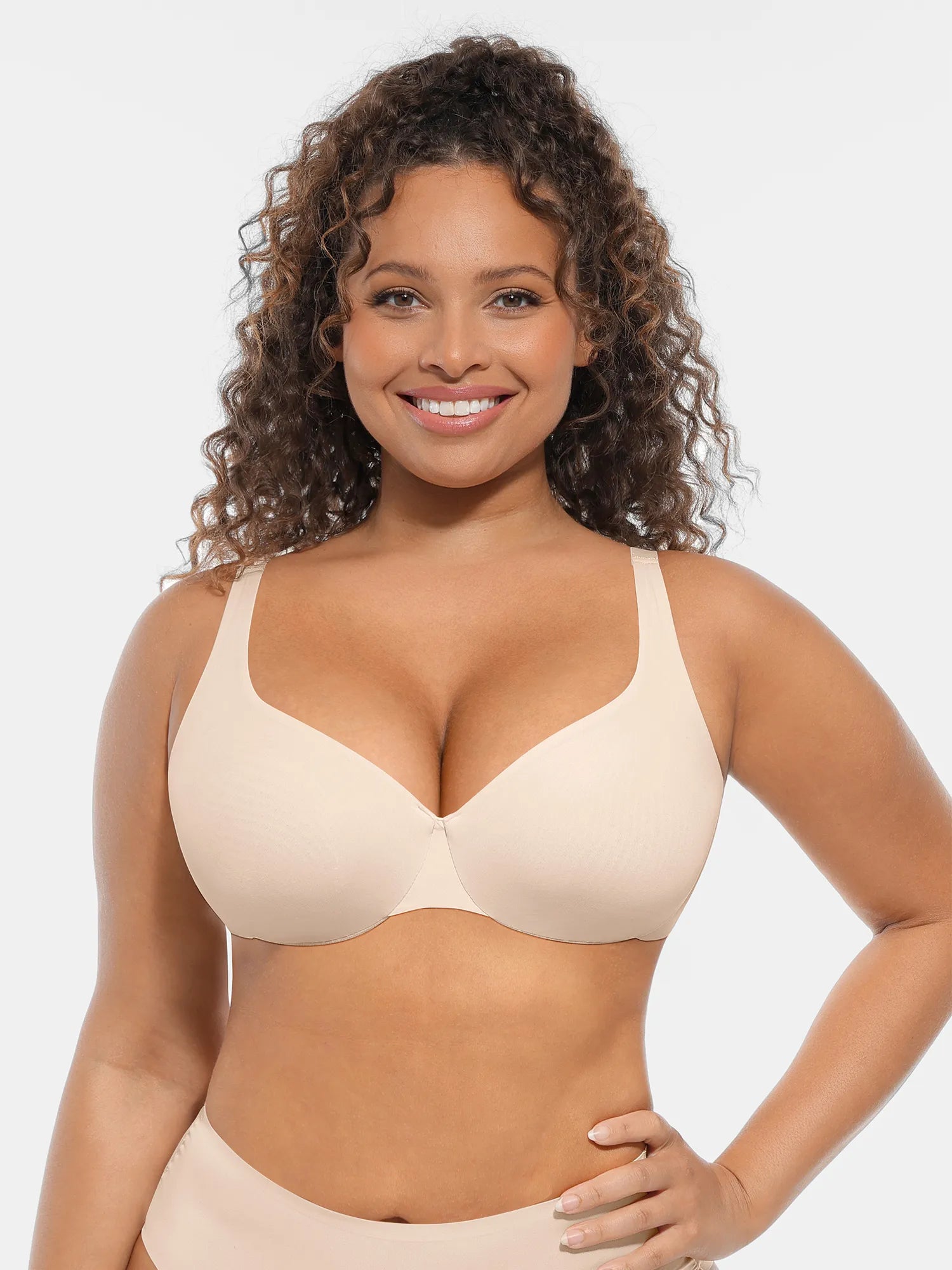Feelingirl Adjustable Deep V-Neck Underwire Bra