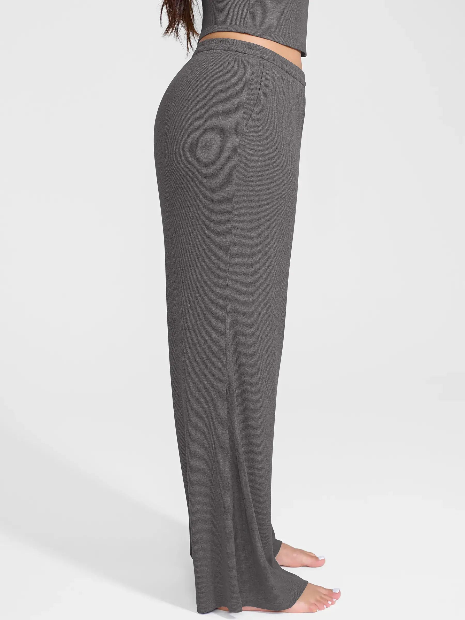 Feelingirl Breathable Ribbed Loungewear Pants