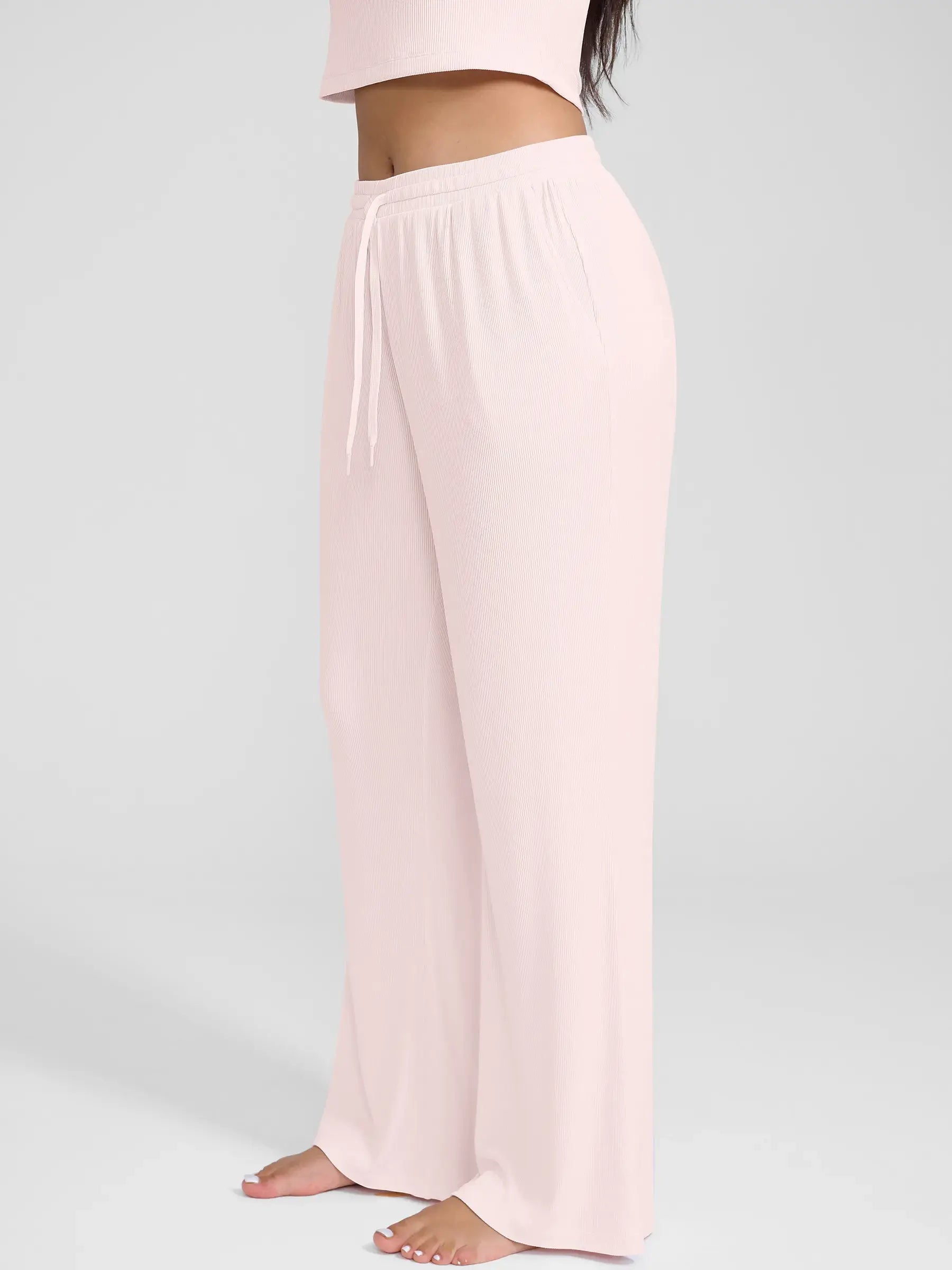 Feelingirl Breathable Ribbed Loungewear Pants