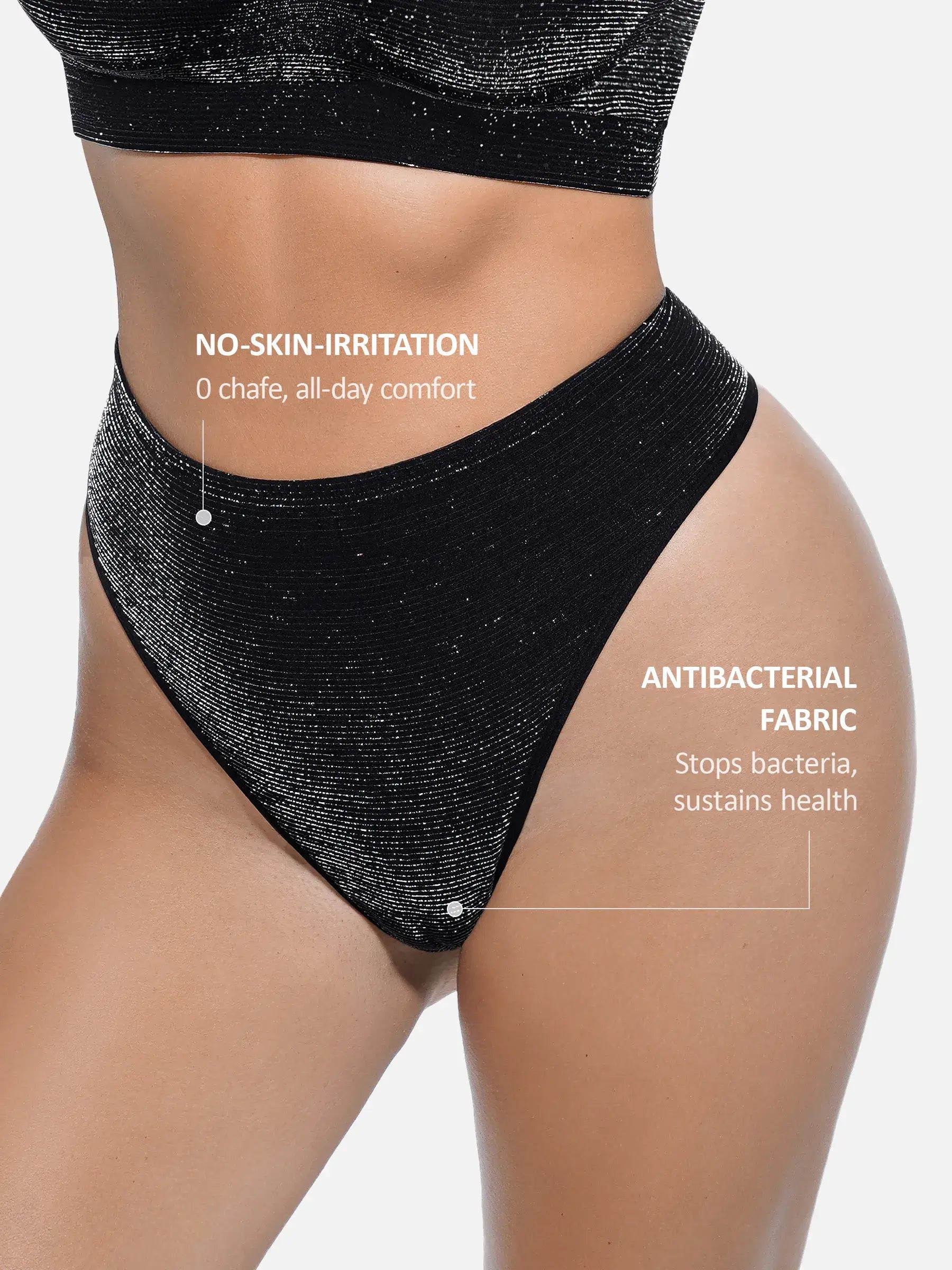 Feelingirl Seamless Shimmer Low-Rise Thong