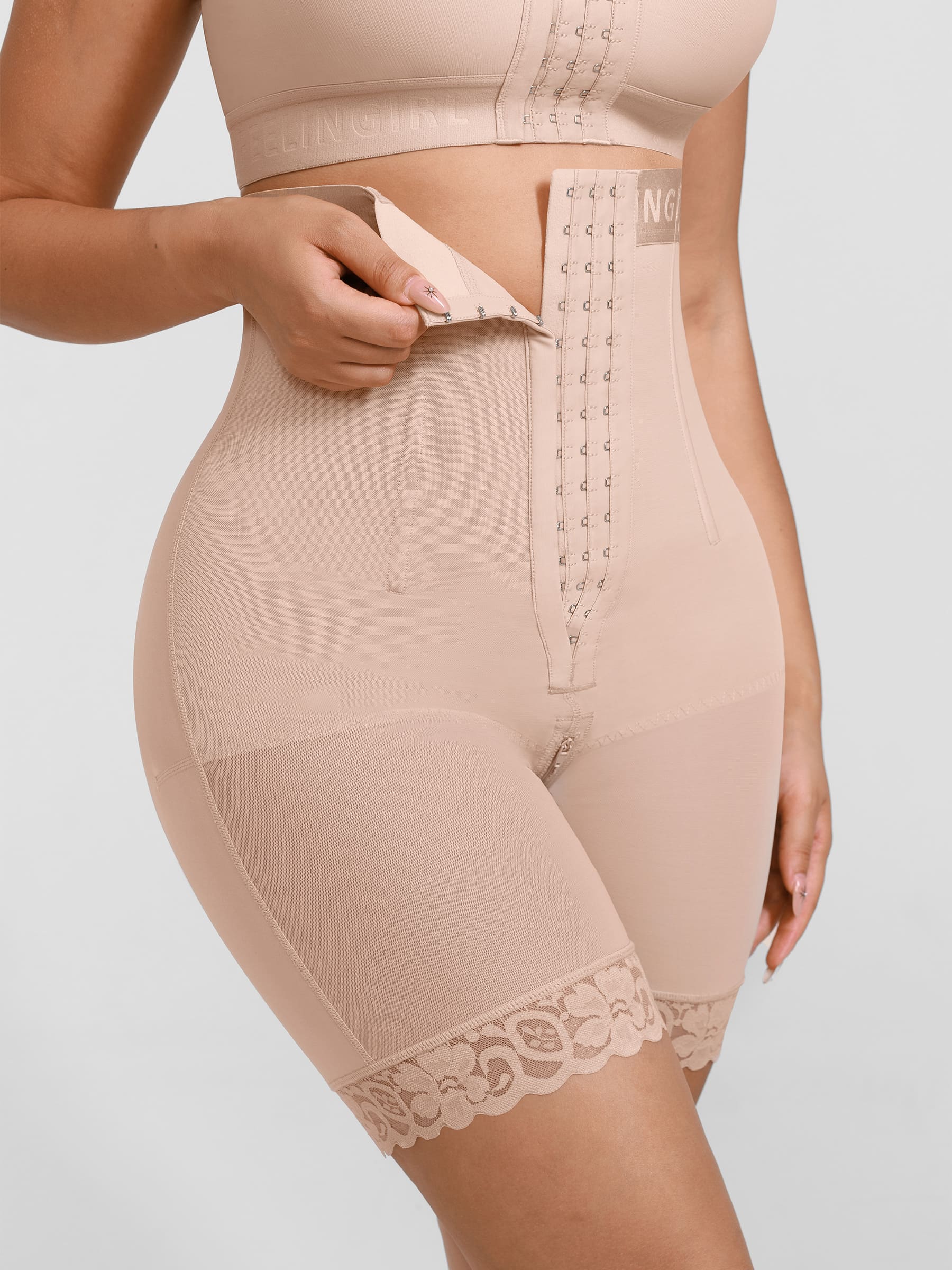 Feelingirl Steel-Boned High-Waist Shaper