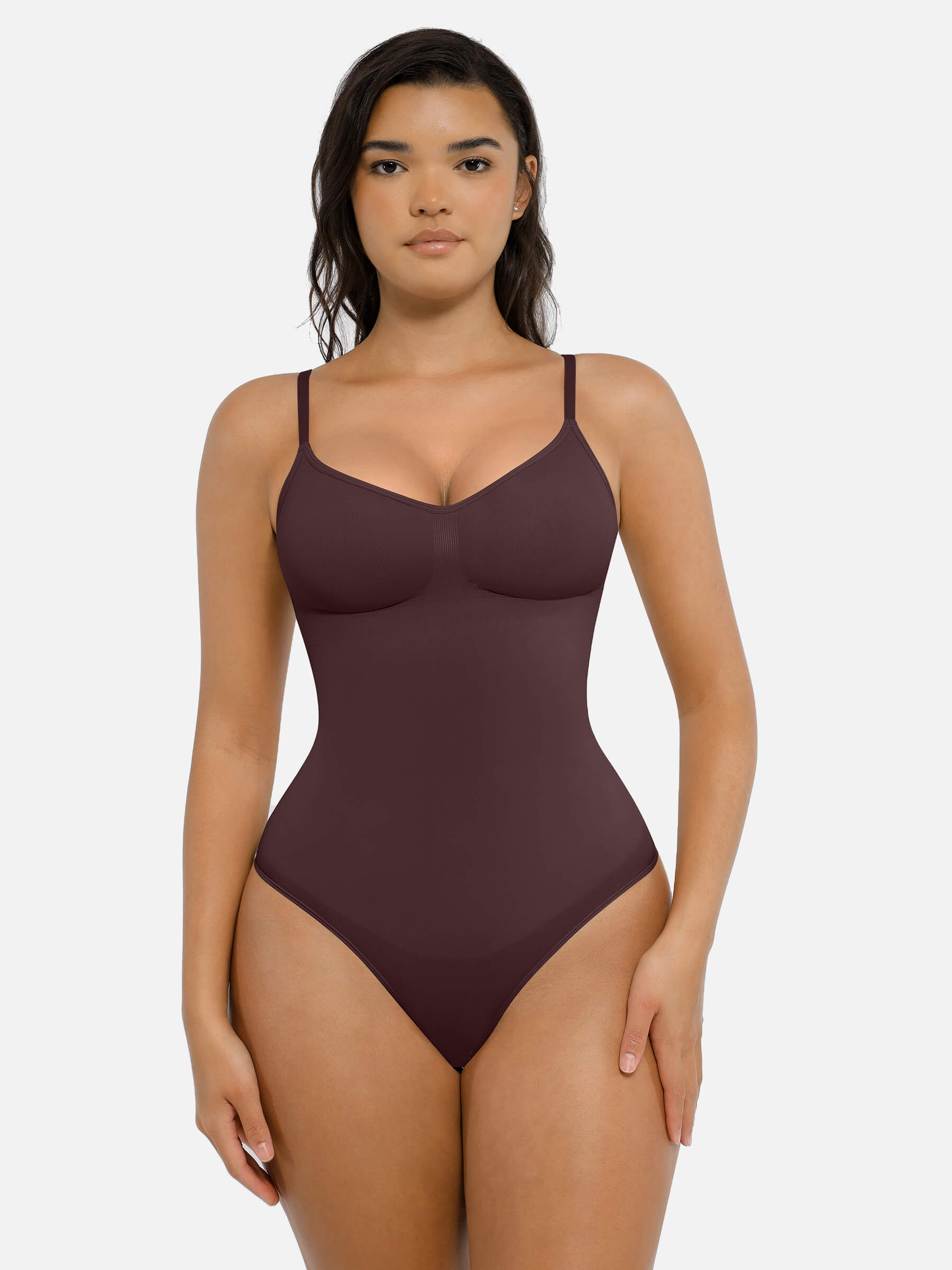 Feelingirl Tummy Control Seamless Thong Bodysuit