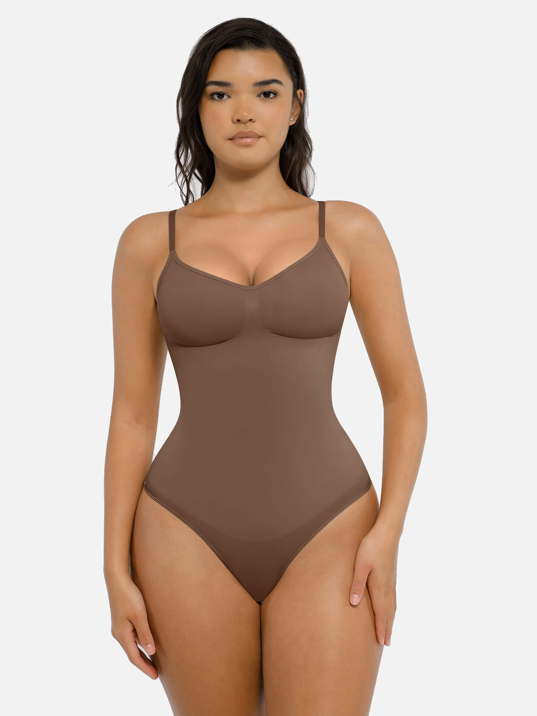 Feelingirl Tummy Control Seamless Thong Bodysuit