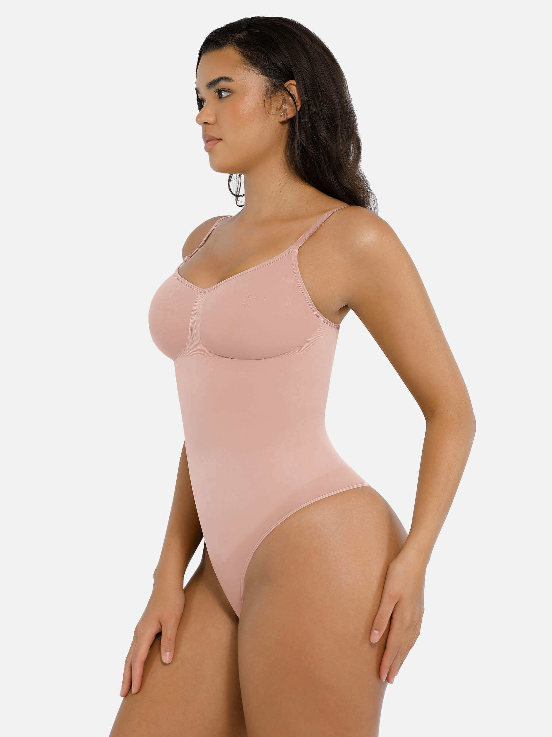 Feelingirl Tummy Control Seamless Thong Bodysuit