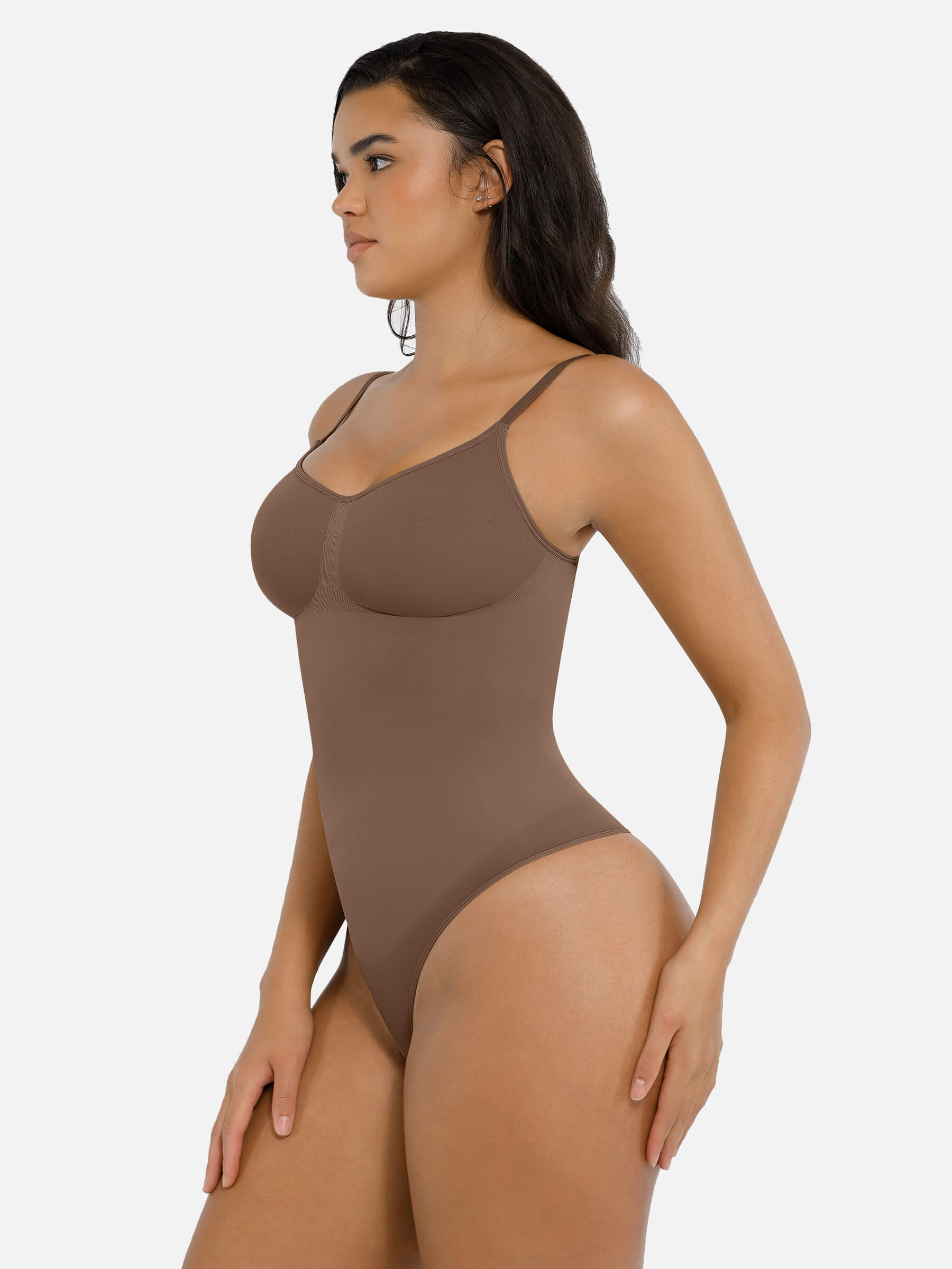 Feelingirl Tummy Control Seamless Thong Bodysuit