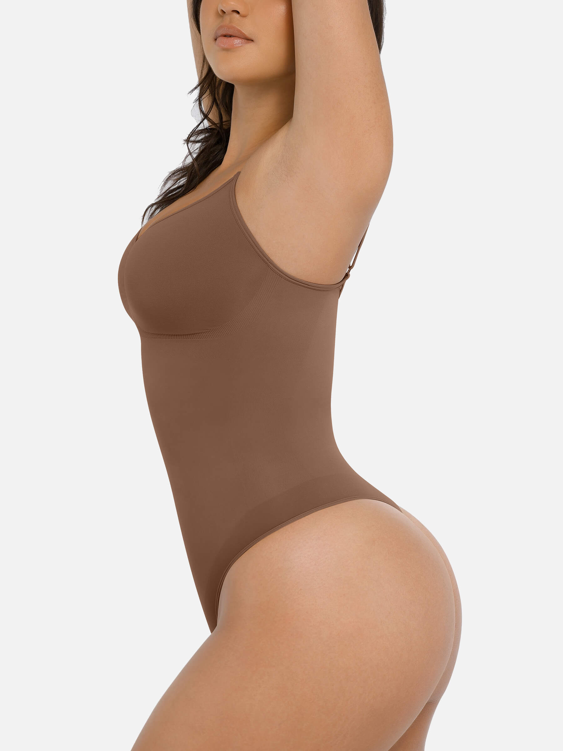 Feelingirl Tummy Control Seamless Thong Bodysuit