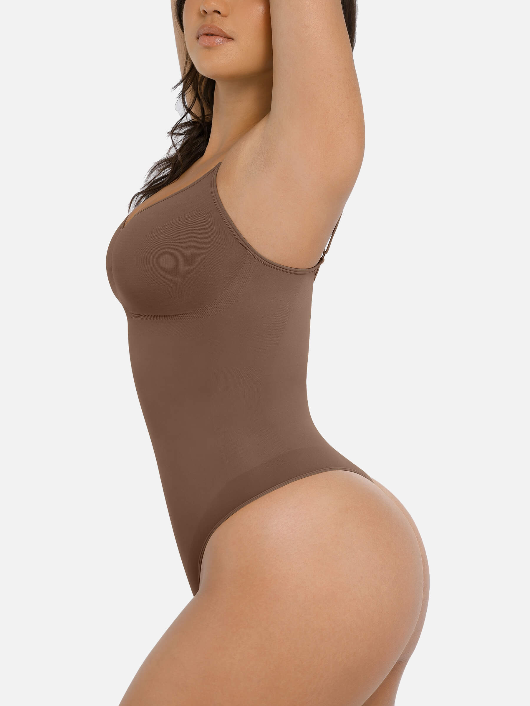 Feelingirl Tummy Control Seamless Thong Bodysuit