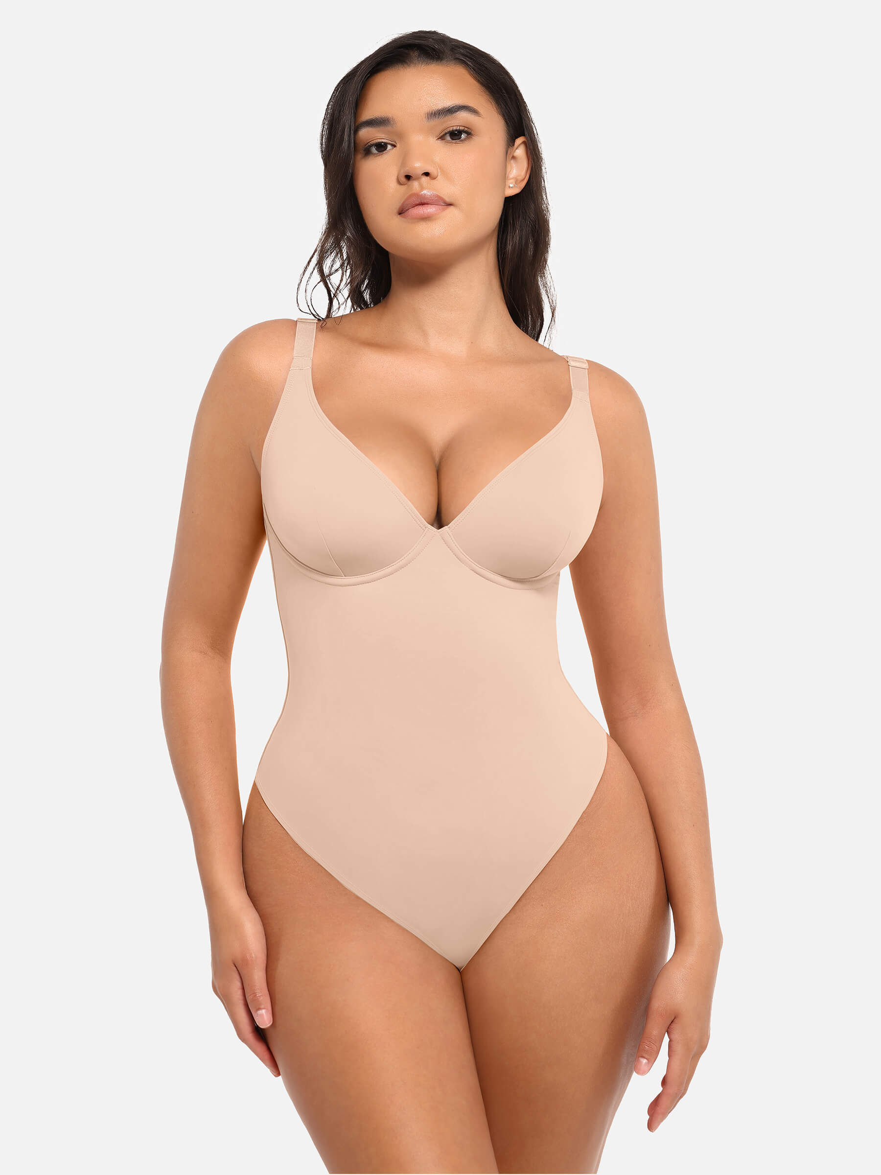 Divinegirl V Neck Tummy Control Bodysuit